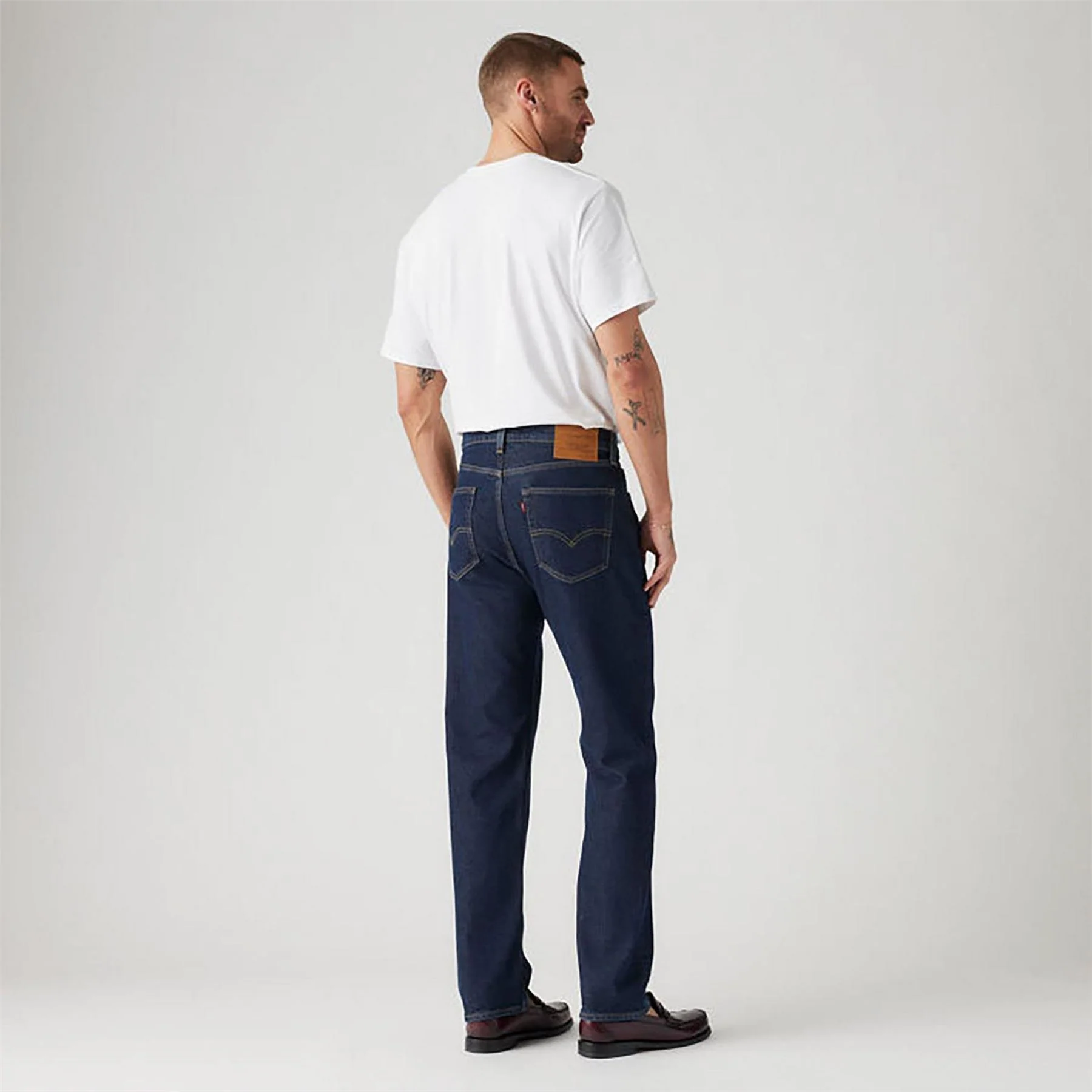 Levis 505 Deepest Blue Straight Leg Jeans - Image 4