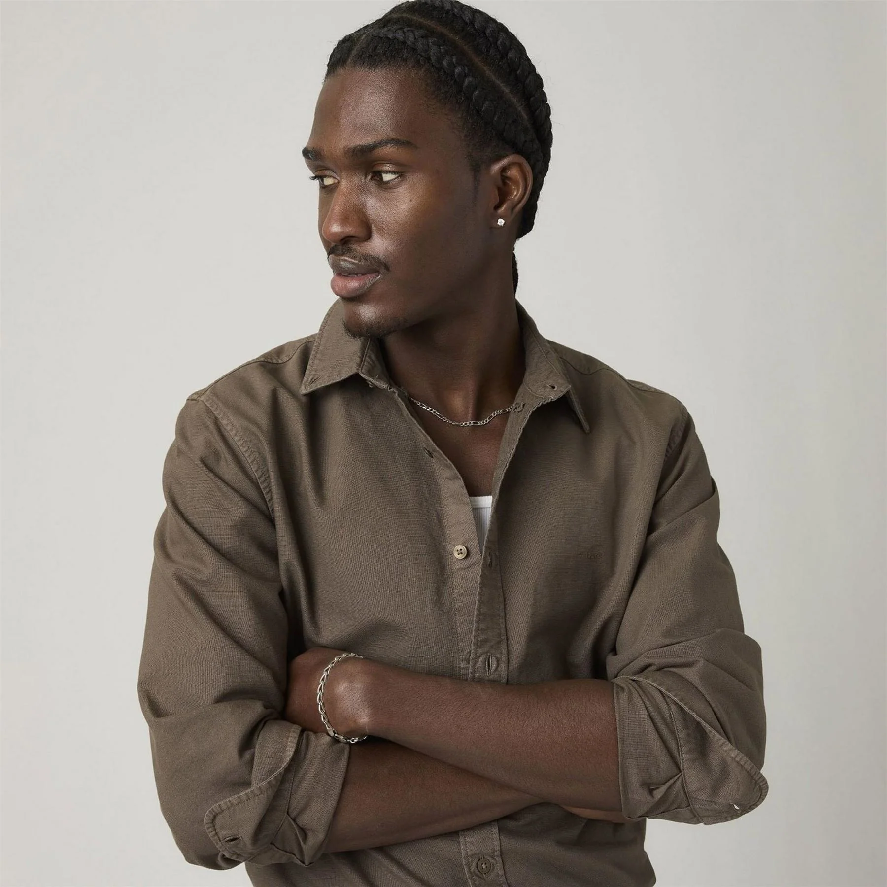 Levis Plain Long Sleeve Button Down Shirt - Image 5