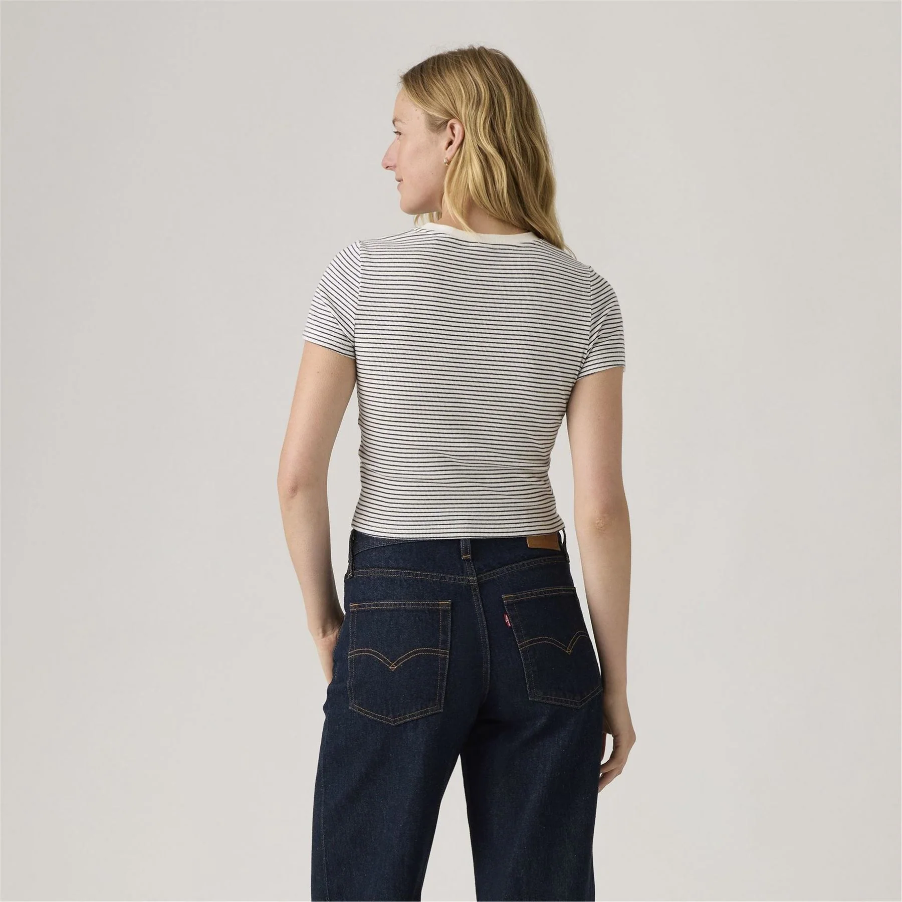 Levis Essential Stripe Knitted T-Shirt - Image 3