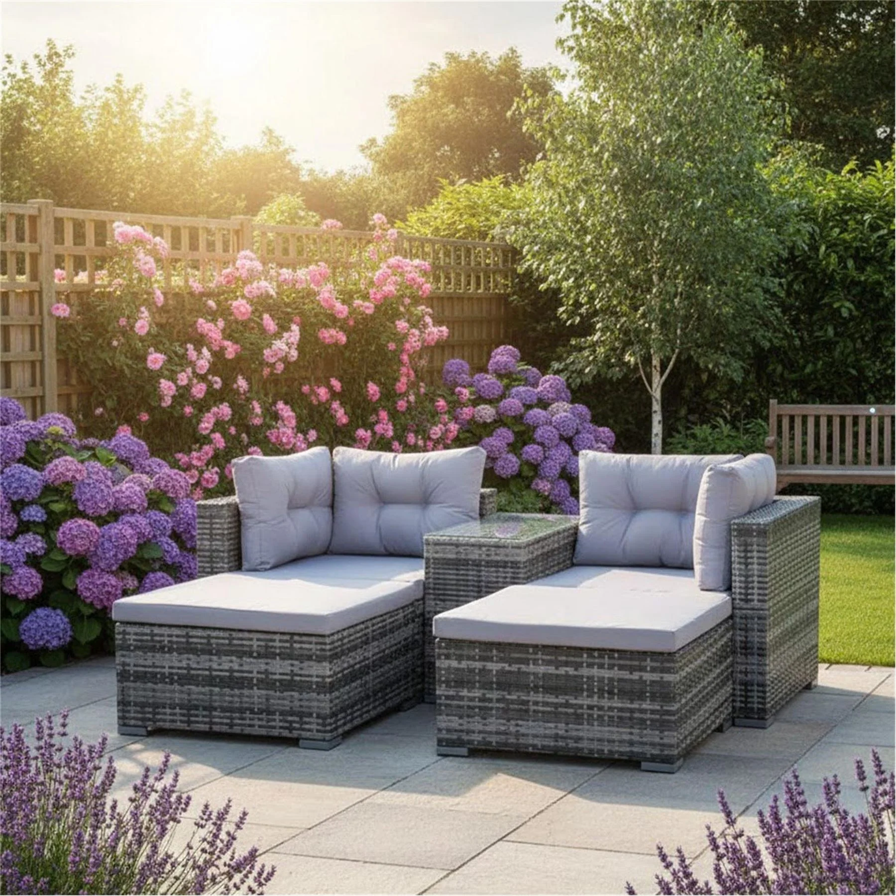 Linea 5 Piece Lounger Garden Set - Image 2