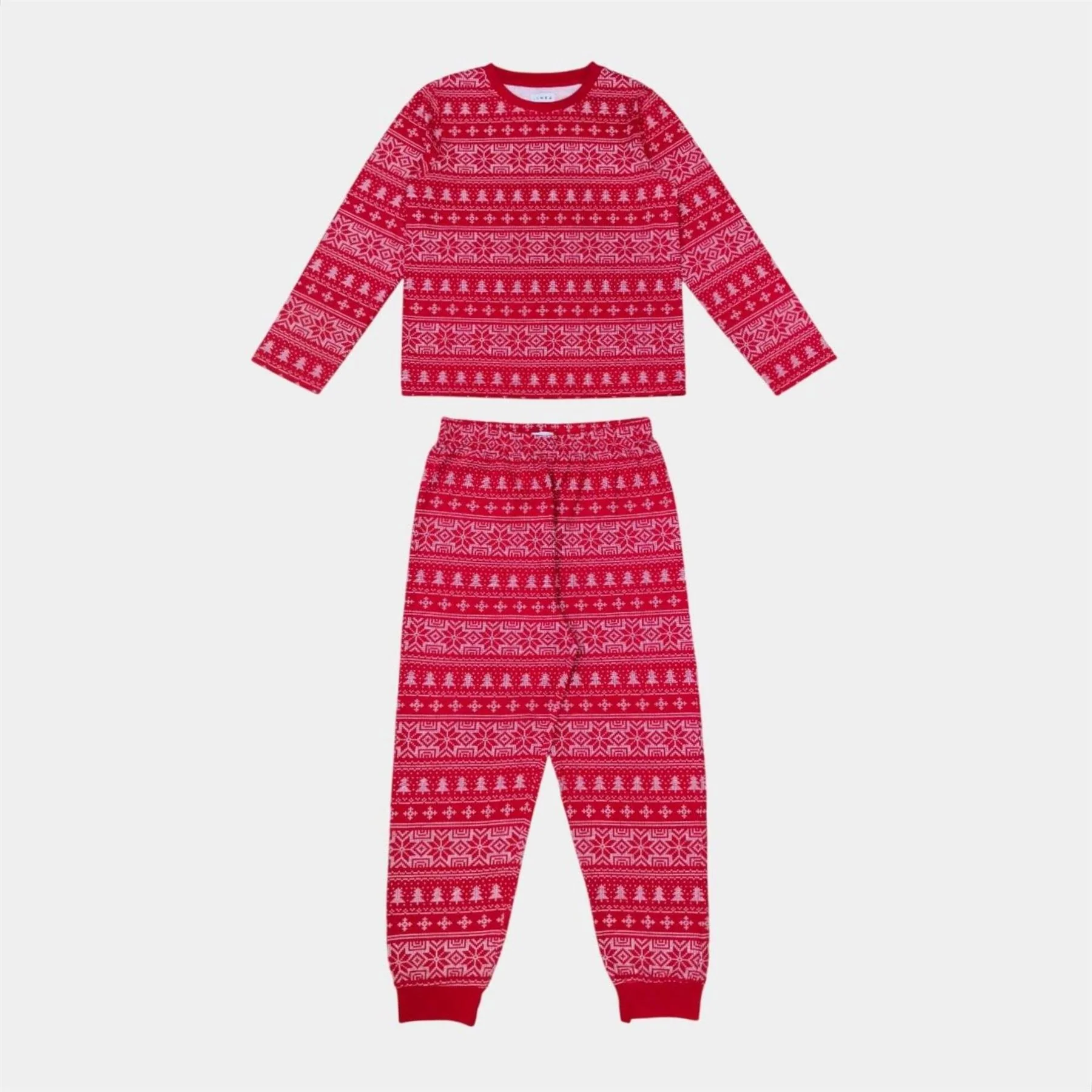 Linea Kids Fairisle Christmas Cotton Long Sleeve Pyjama Sets