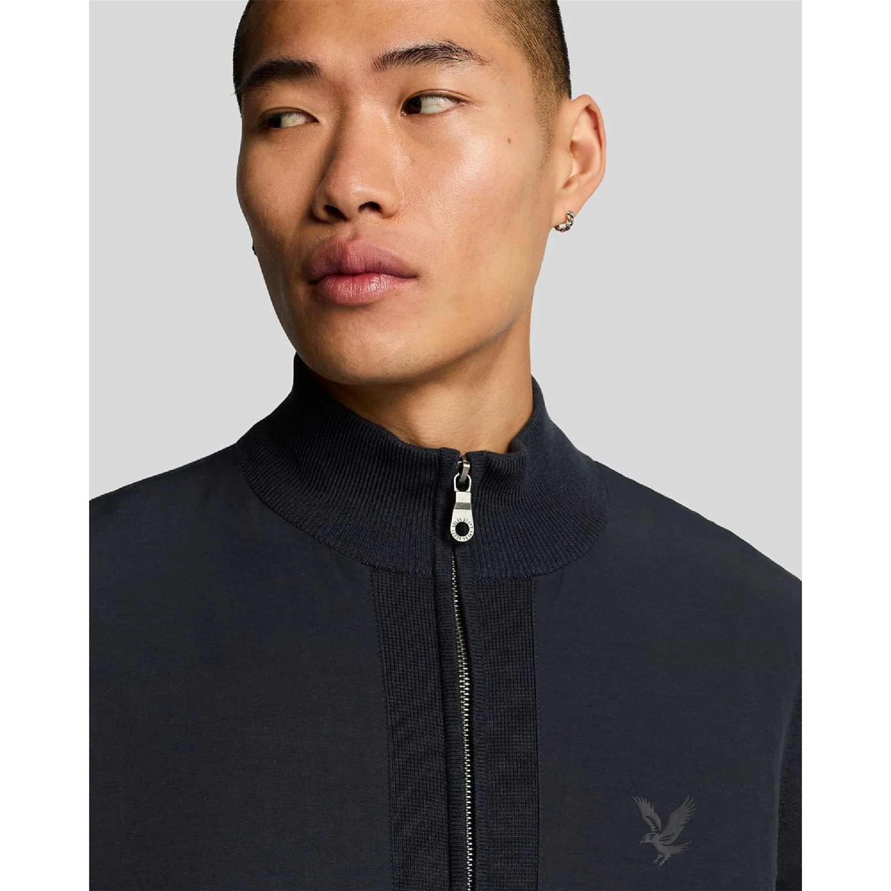 Lyle and Scott Hybrid Full Zip Knitted Jacket - Image 4