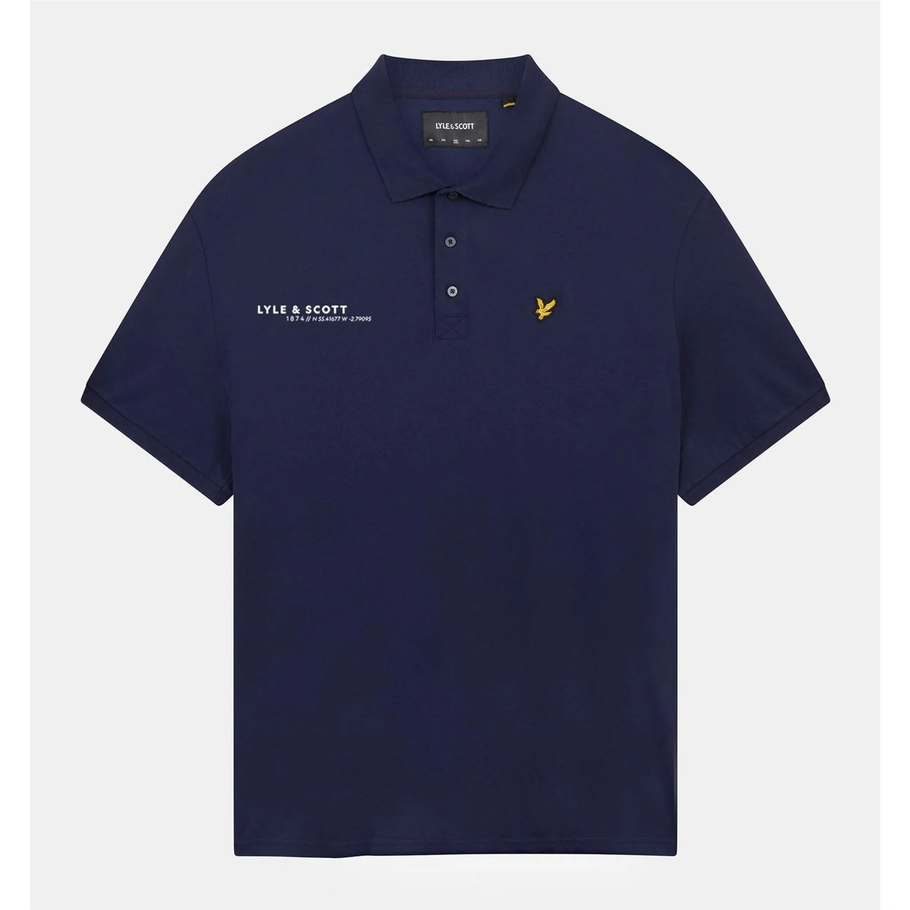 Lyle and Scott Ordinate Print Plain Polo Shirt - Image 5