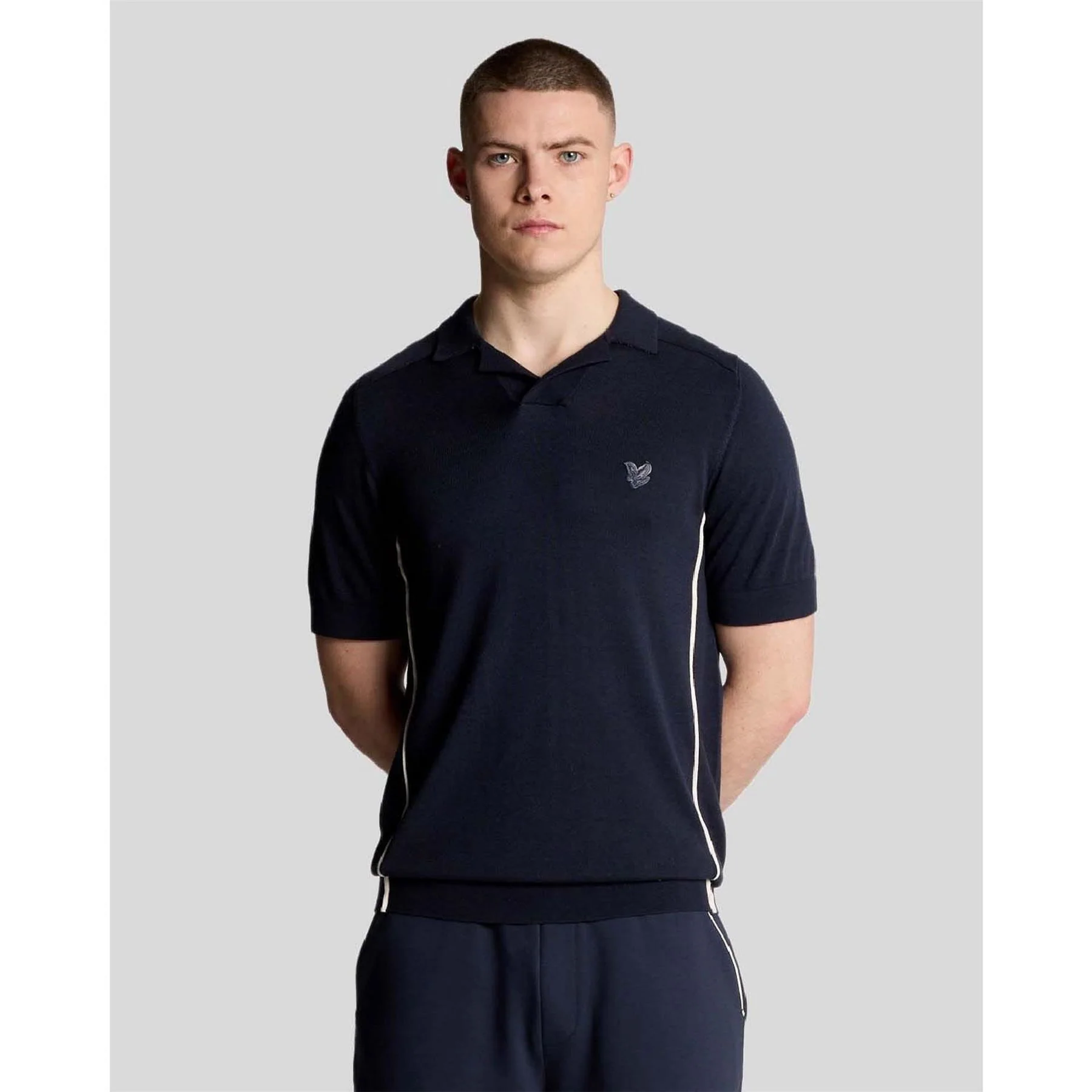 Lyle and Scott Tipped Knitted Polo Shirt