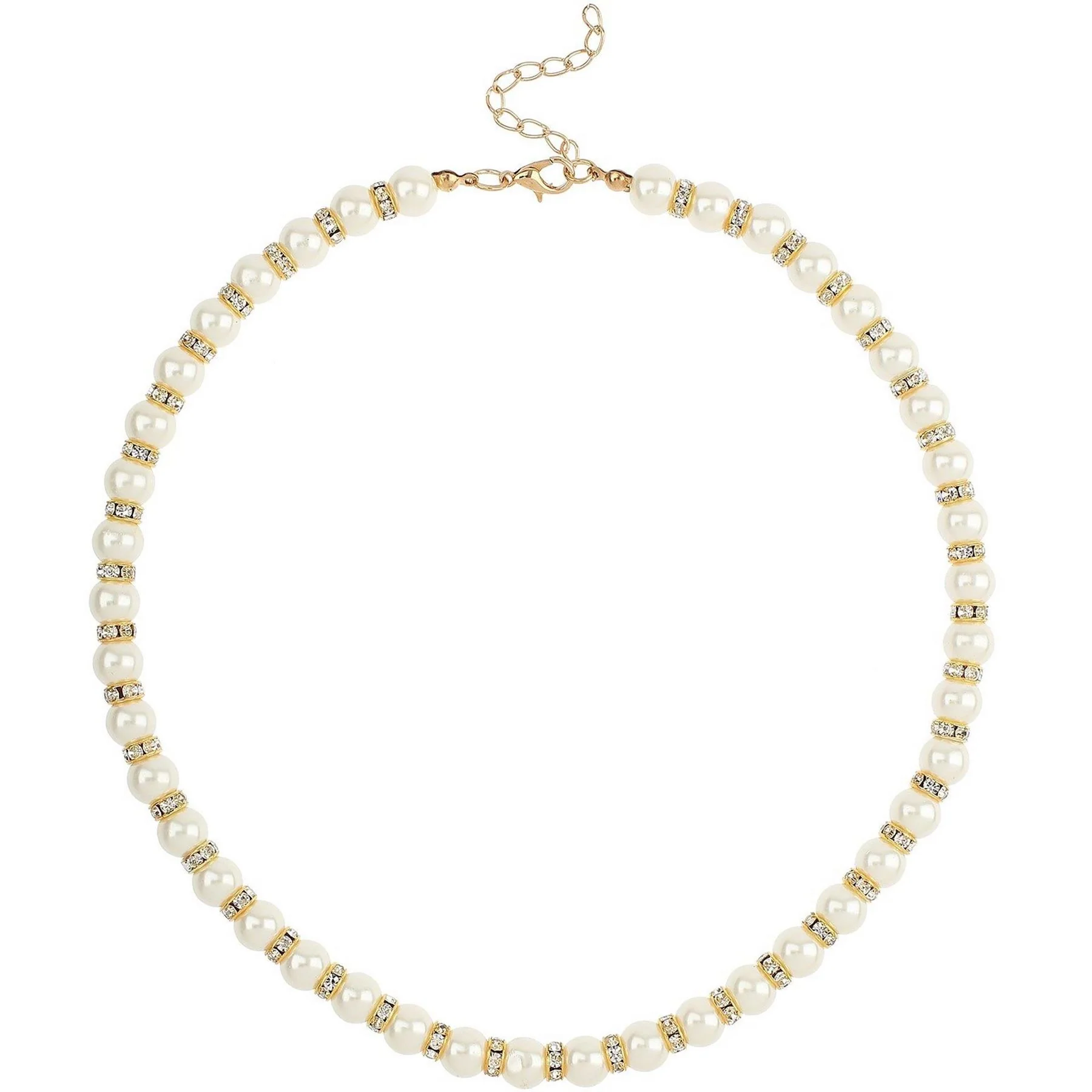 Mason Knight Yager 6mm Pearl And Crystal Bead Necklace