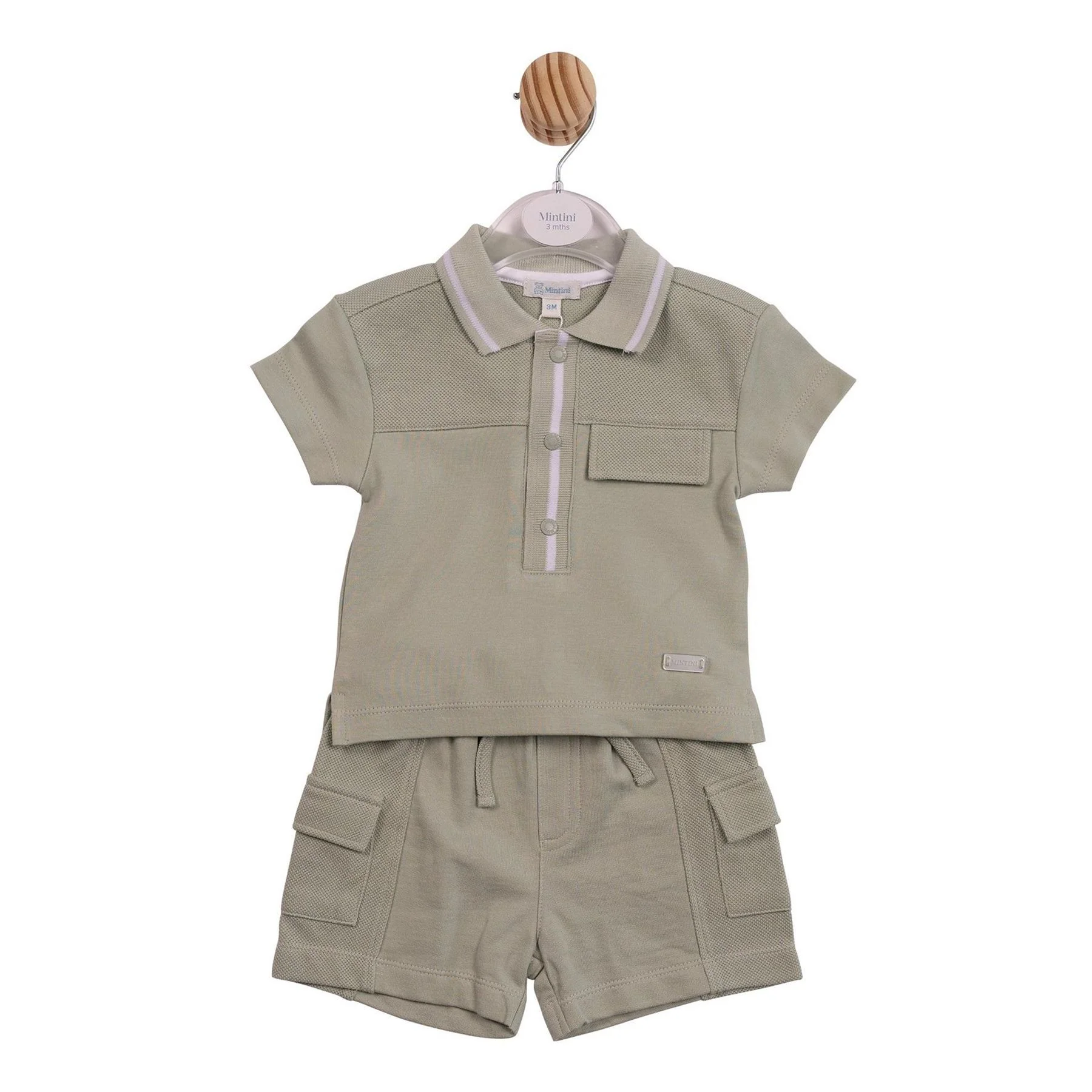 Mintini Baby Polo And Shorts Pyjama Set