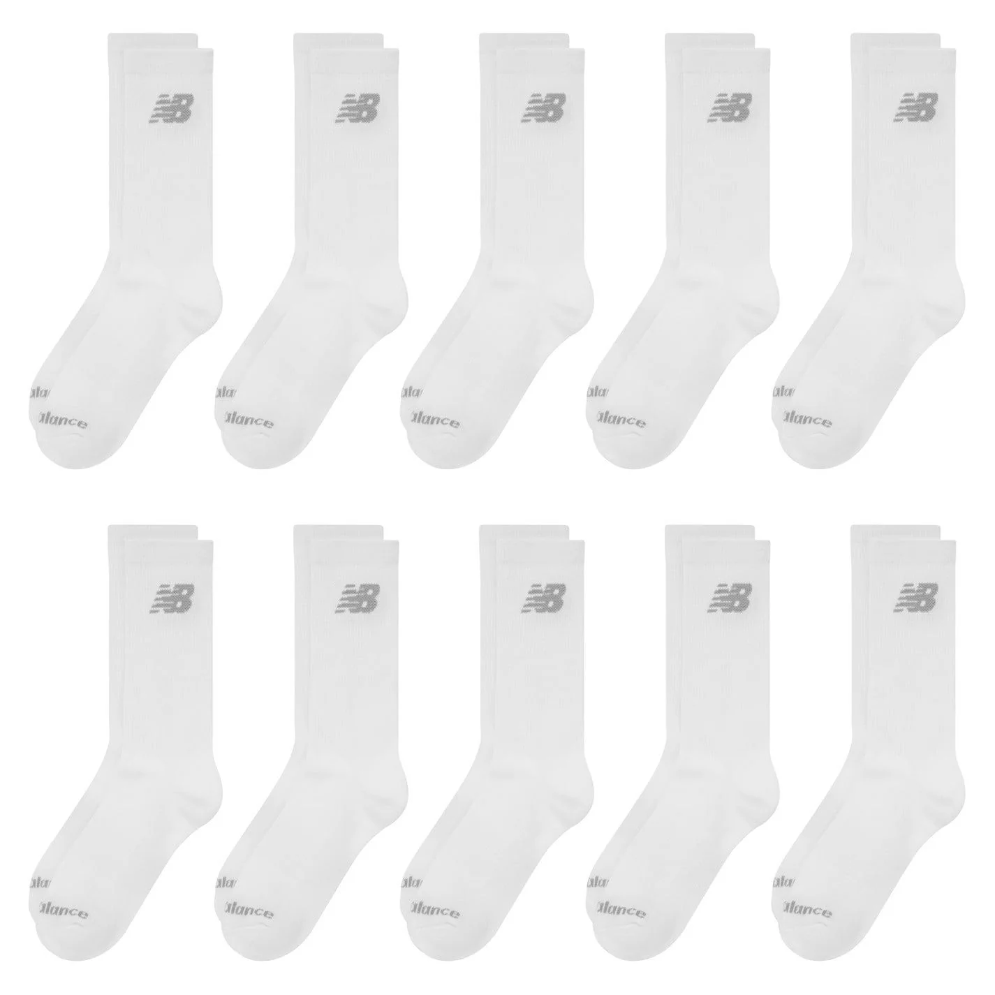 New Balance 10 Pack Cushioned Crew Socks - Image 4