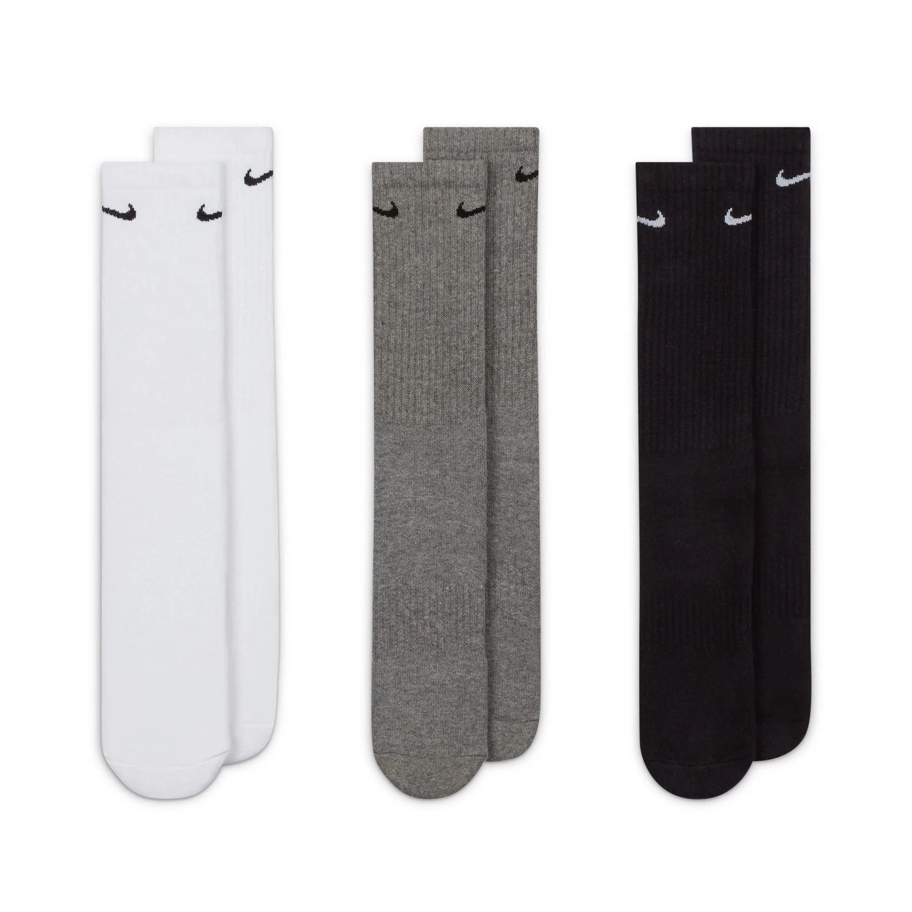 Nike Everyday 3 Pack Cotton Cushioned Crew Socks Unisex - Image 23