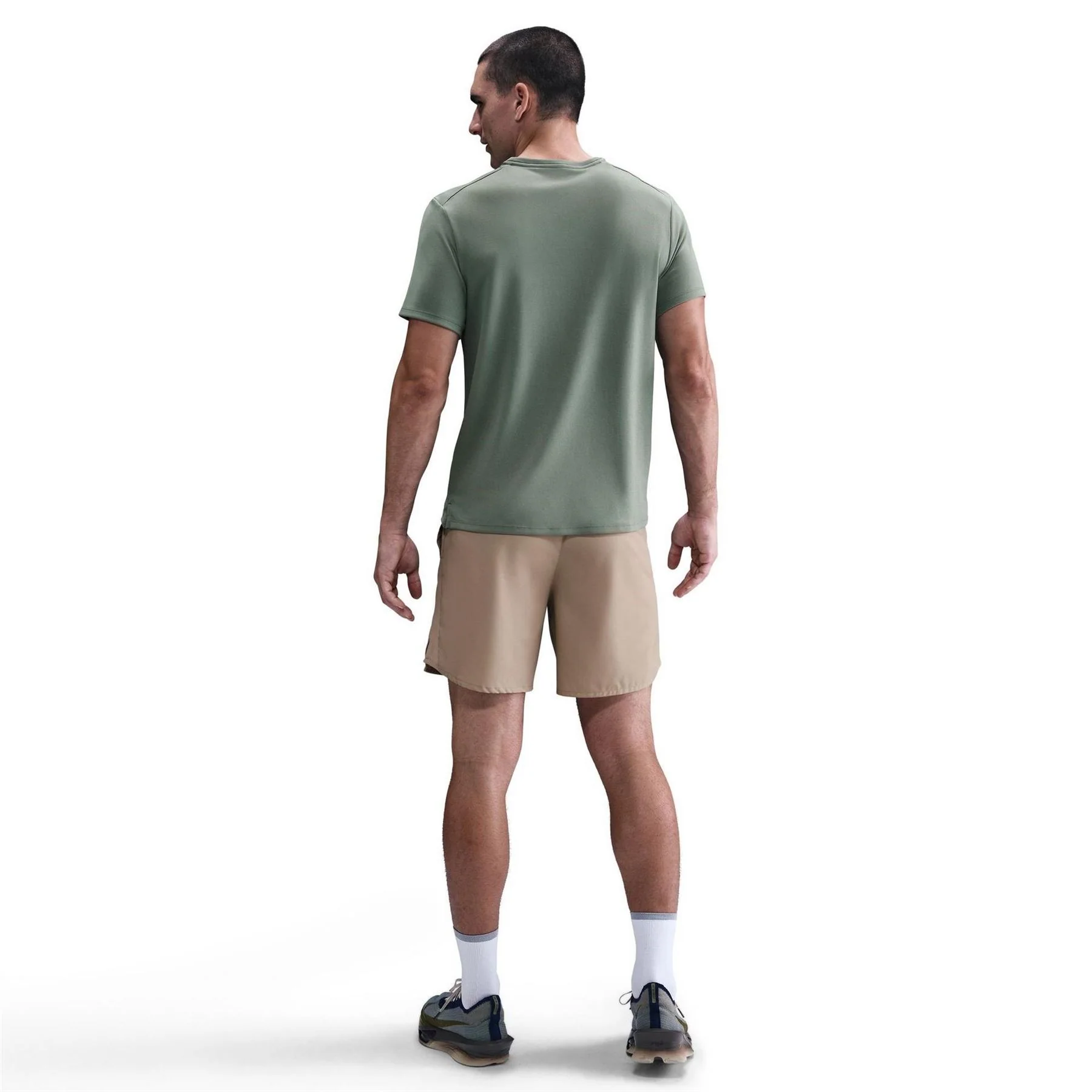 Nike Mens Dri Fit Uv Short Sleeve Running Top - Image 4