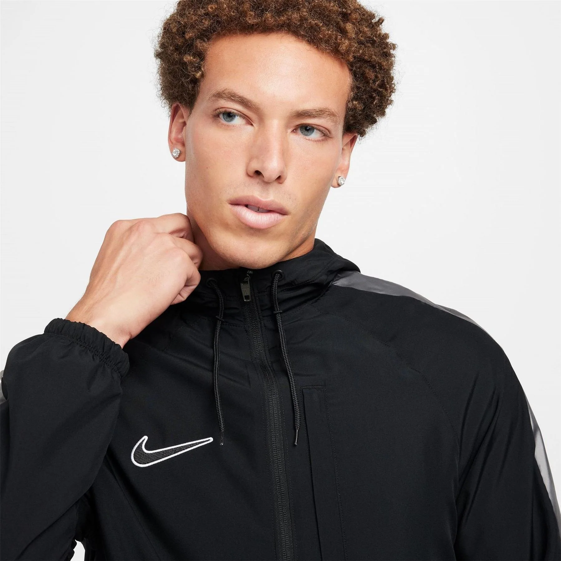 Nike Mens Water Repellent Hooded Football Jacket - Image 3