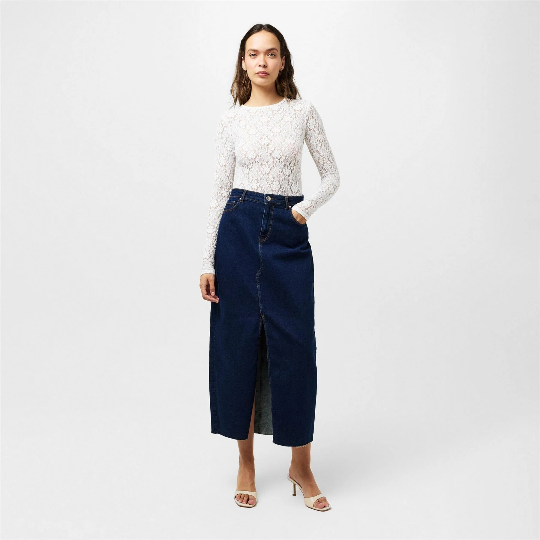 Pieces Skirt Fem Wov Midi Pencil Skirt - Image 6
