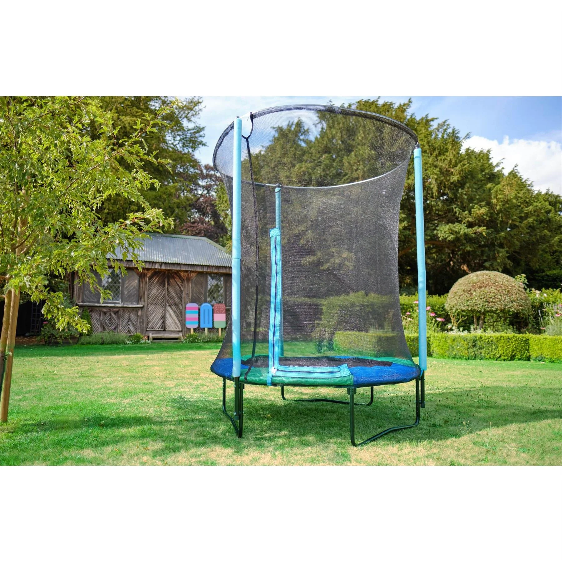 Plum Play Junior Springsafe Trampoline And Enclosure Blue Green - Image 4