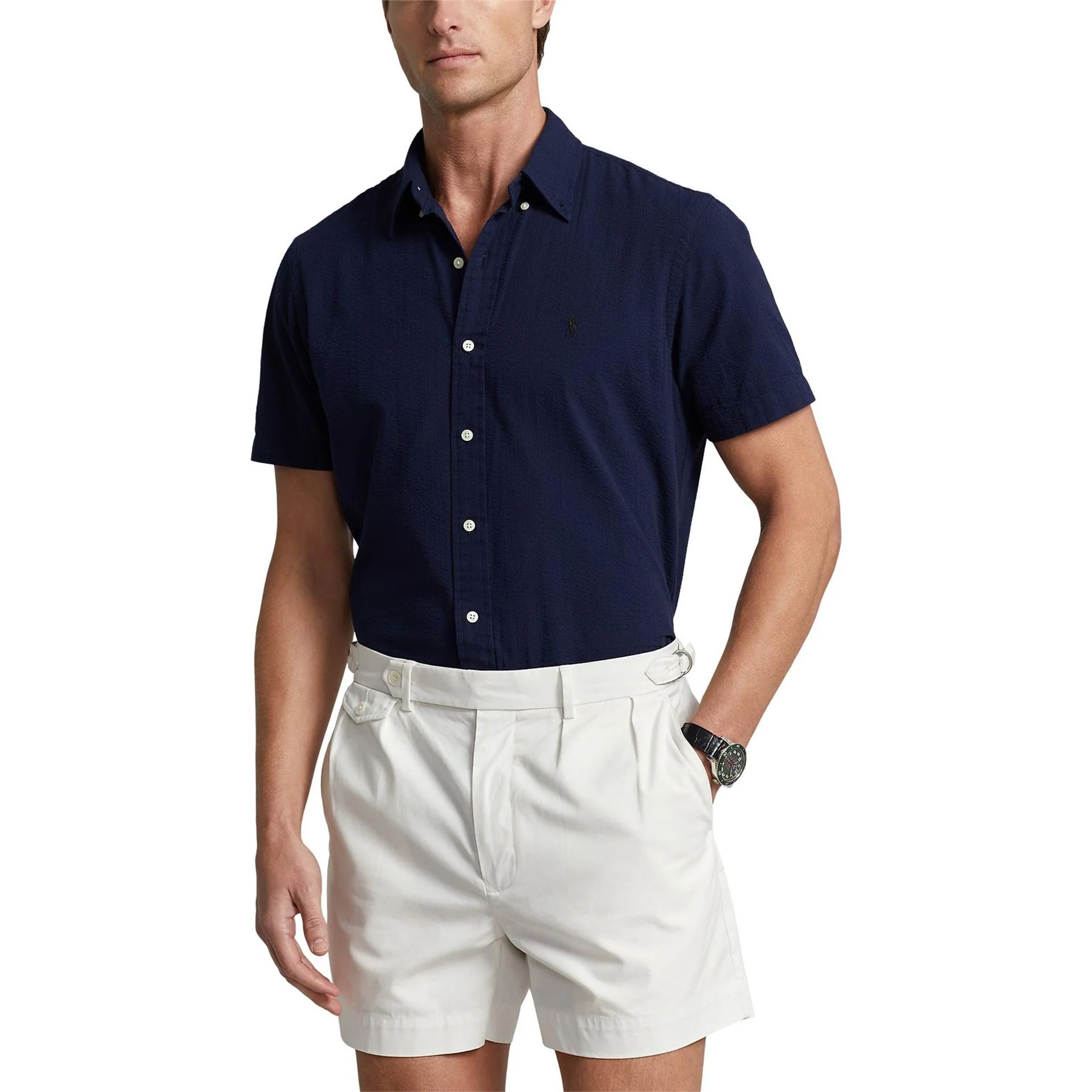 Polo Ralph Lauren Seersucker Regular Fit Button Down Collar Shirt - Image 4