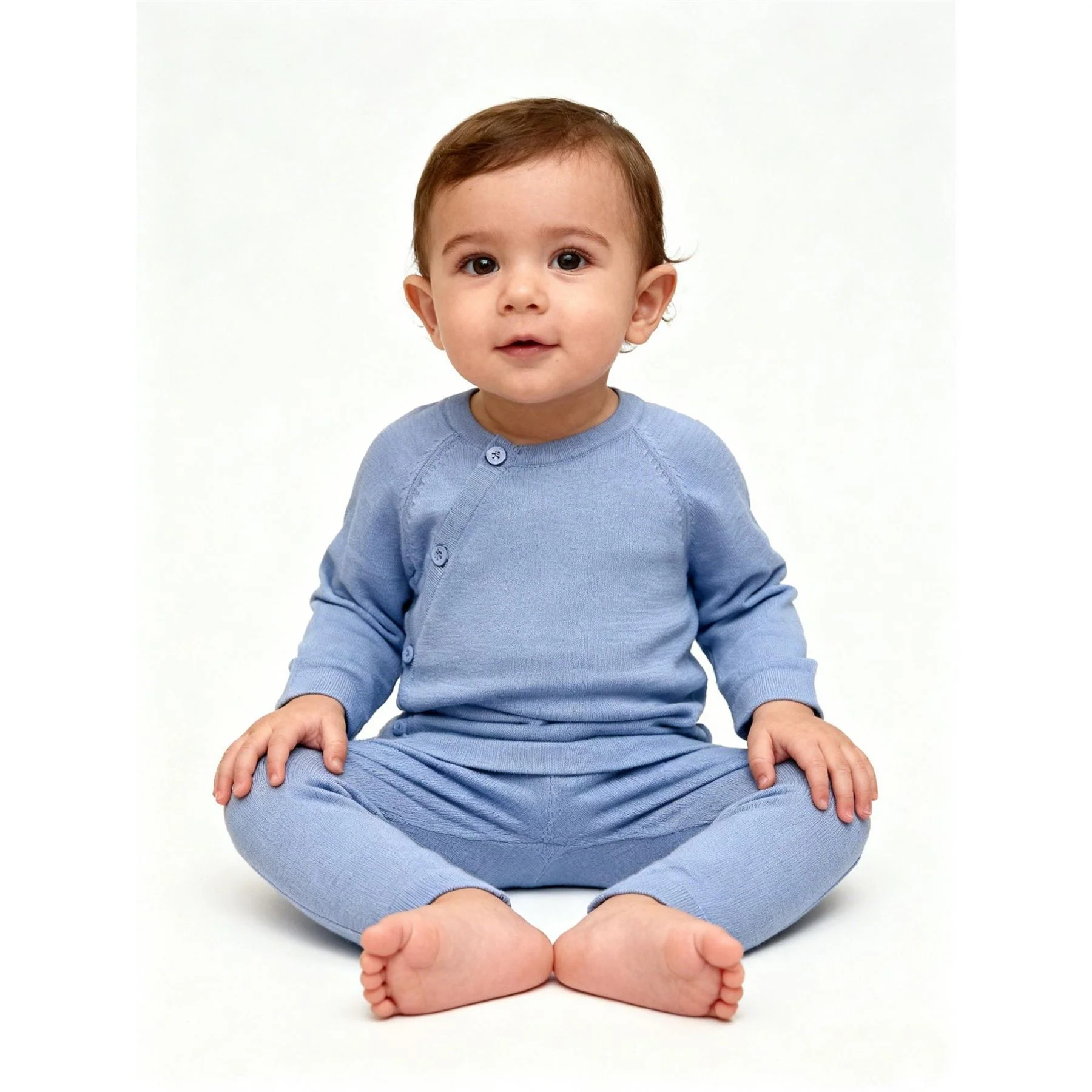 Pretty Green Cotton Long Sleeve Crew Neck Pyjama Set - Image 4