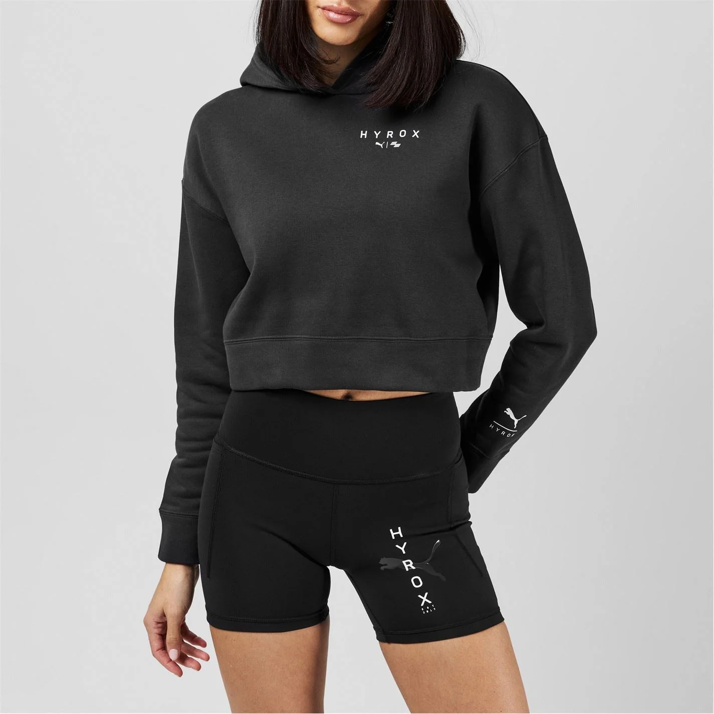 Puma Hyrox Hooded Cropped Relaxed Sweatshirt - Image 7