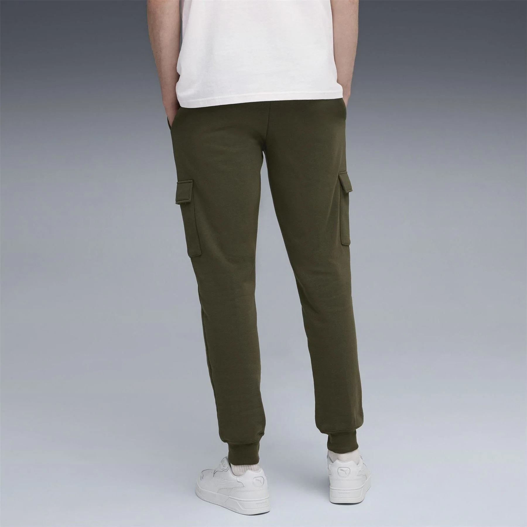 Puma Logo Fleece Cargo Pants - Image 4