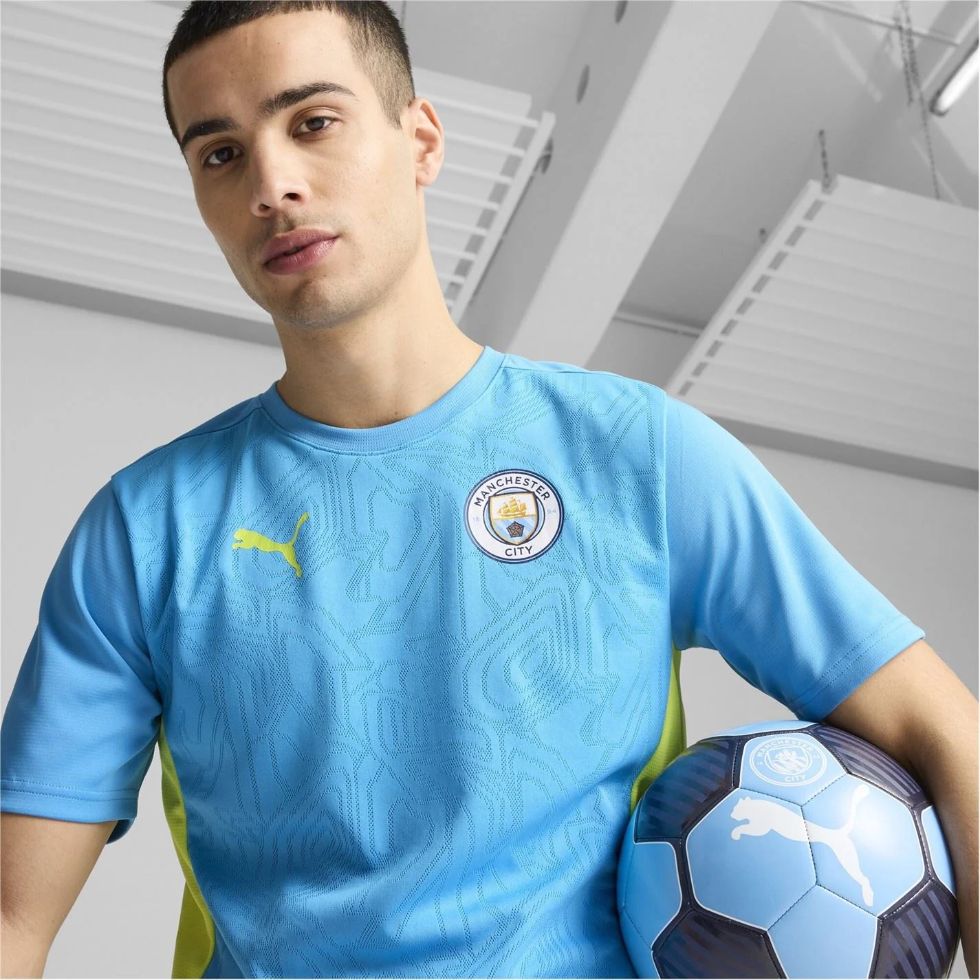 Puma Manchester City Fc Training Shirt 2024 2025 Adults - Image 3