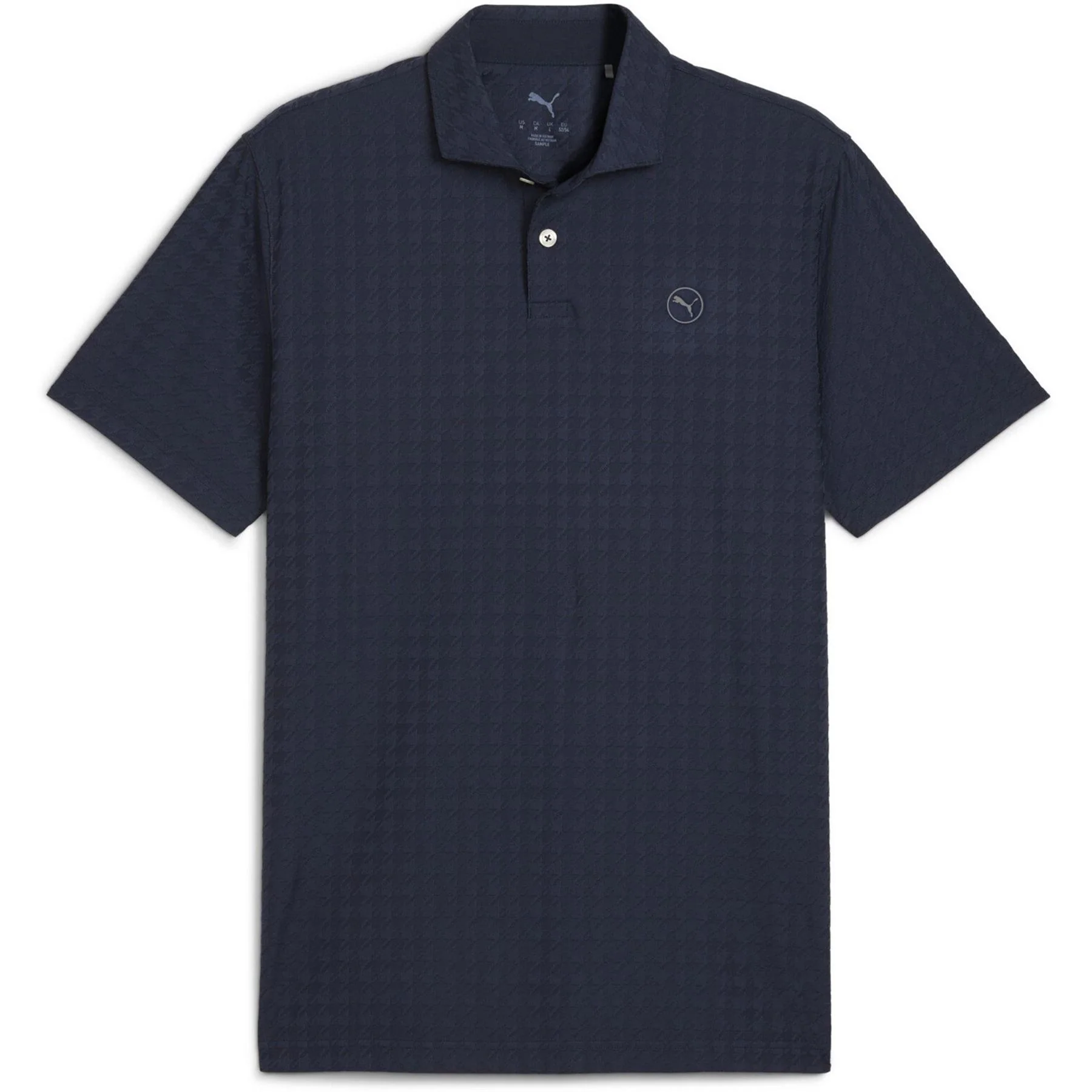 Puma Mattr Houndstooth Short Sleeve Performance Polo Shirt - Image 5