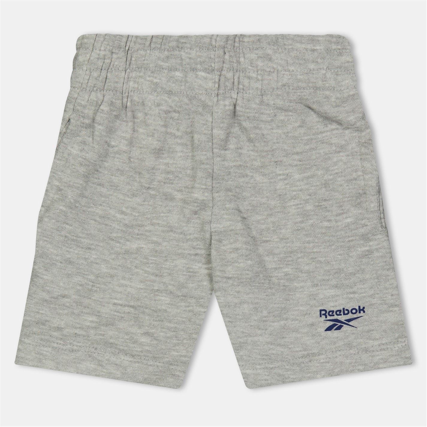 Reebok Solid Bermuda Sweat Shorts with Elasticated Waistband - Image 2
