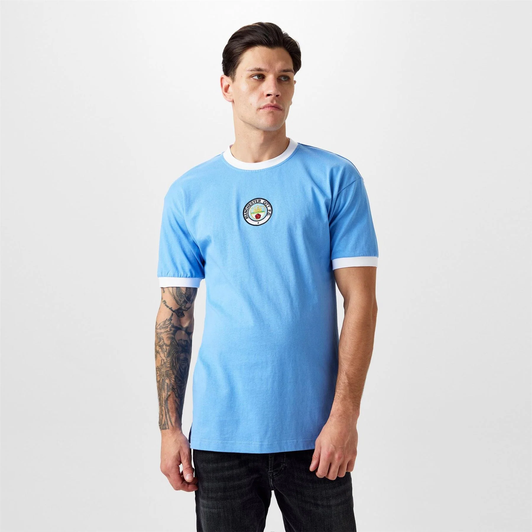 Score Draw Mens Manchester City 1972 Home Shirt - Image 3