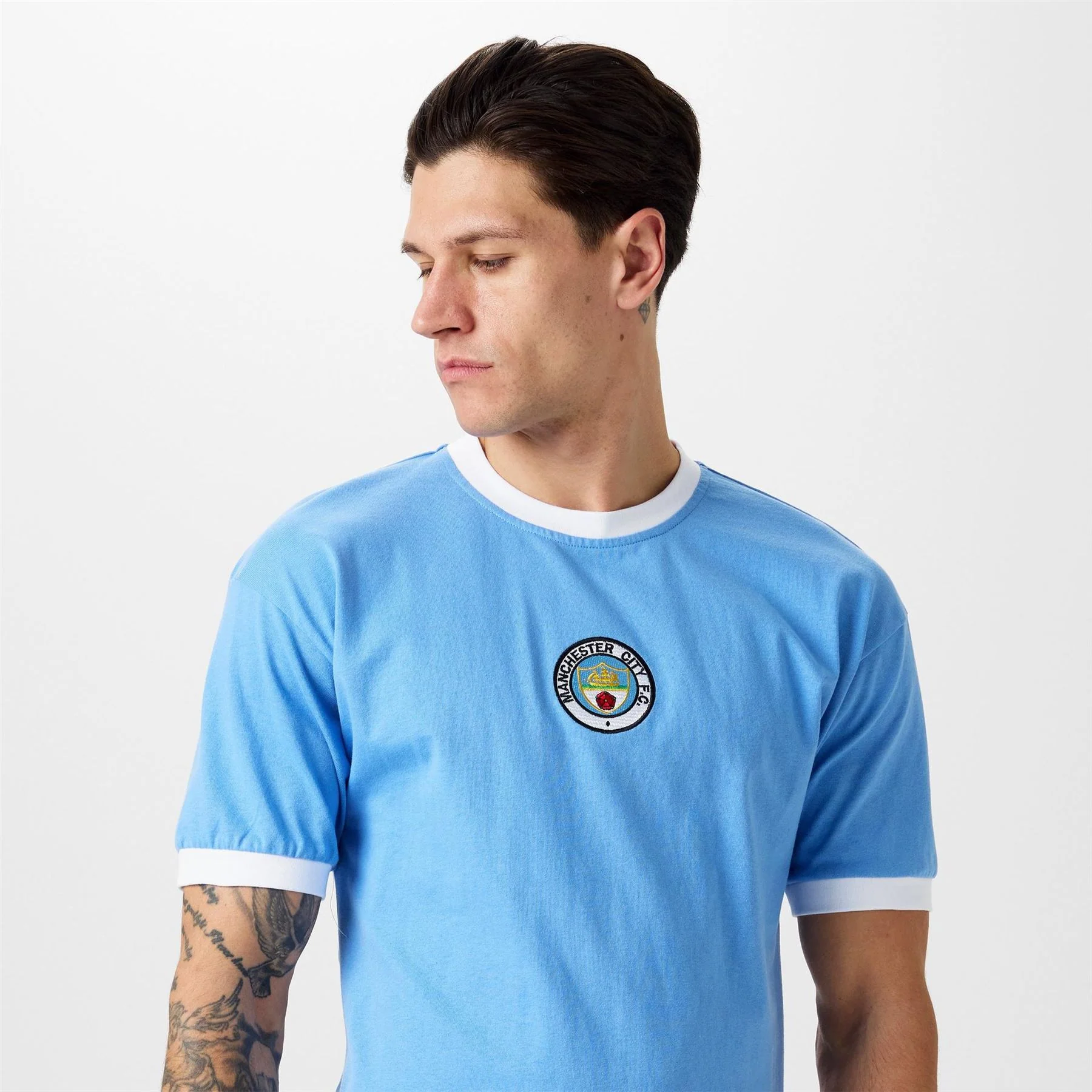 Score Draw Mens Manchester City 1972 Home Shirt - Image 5