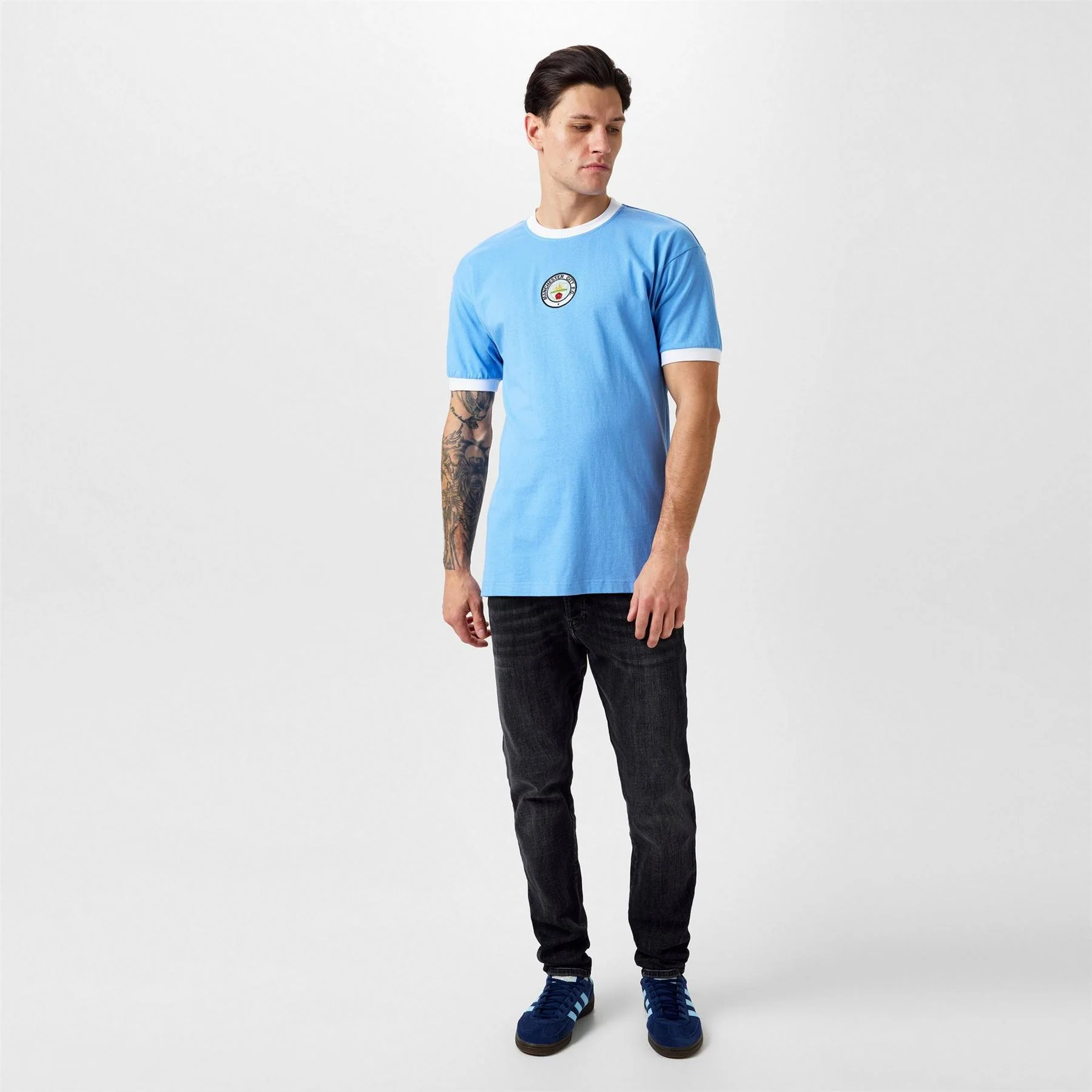 Score Draw Mens Manchester City 1972 Home Shirt - Image 6