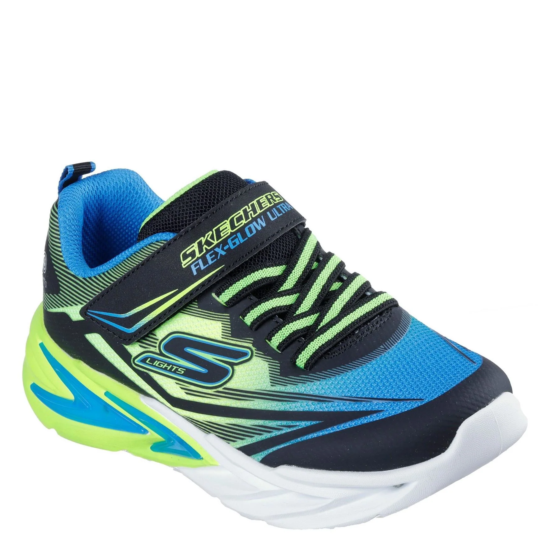 Skechers Boys Lighted Graphic Print Round Toe Trainers