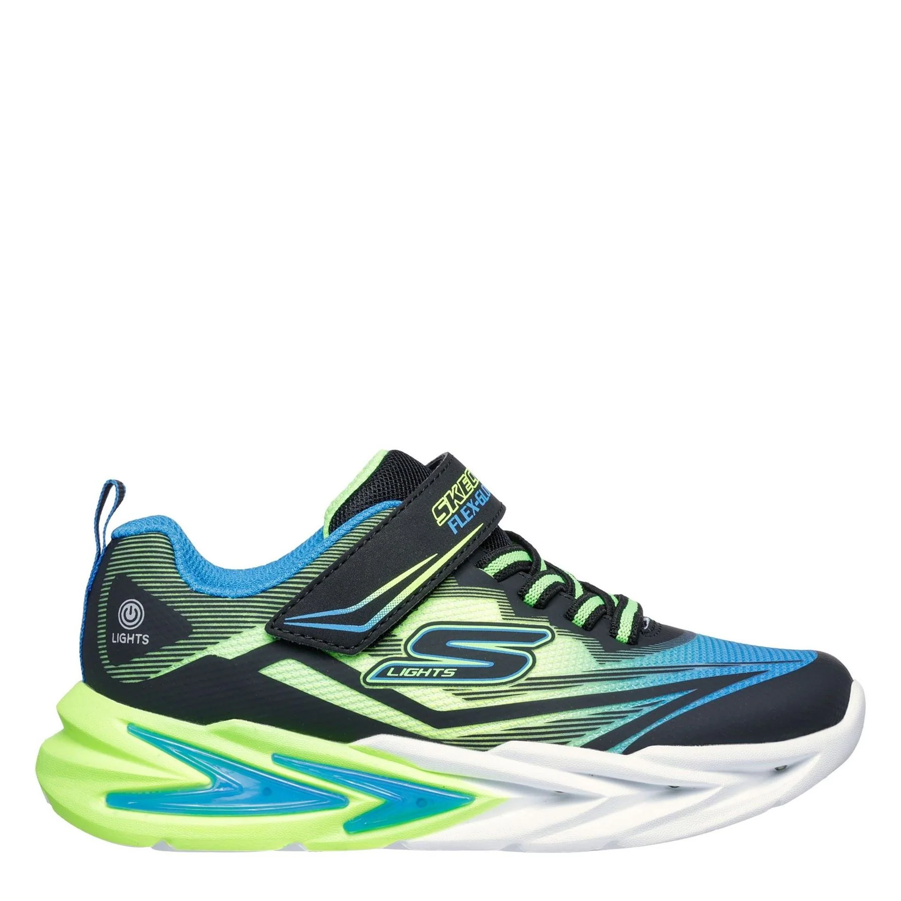 Skechers Lighted Gore  And  Strap Sneaker W Mids Light Up Trainers Boys - Image 3