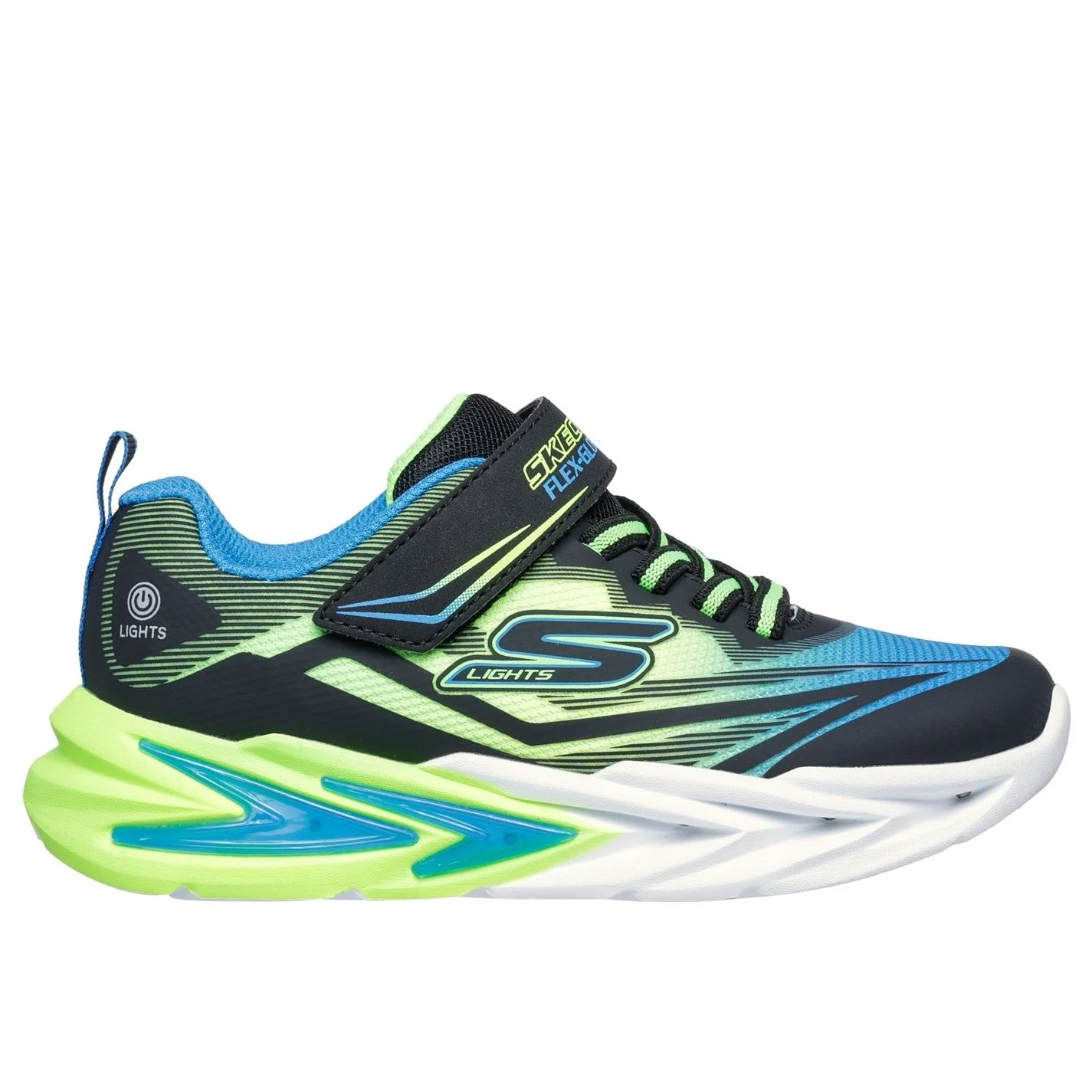 Skechers Lighted Gore  And  Strap Sneaker W Mids Light Up Trainers Boys - Image 6