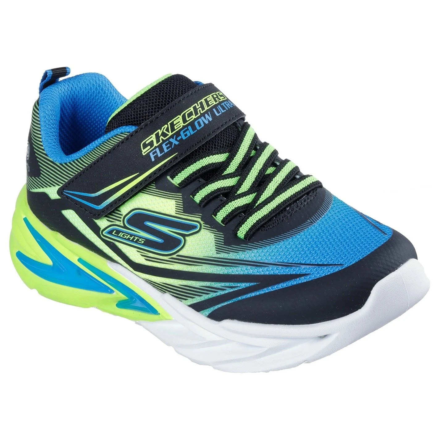 Skechers Lighted Gore  And  Strap Sneaker W Mids Light Up Trainers Boys - Image 8