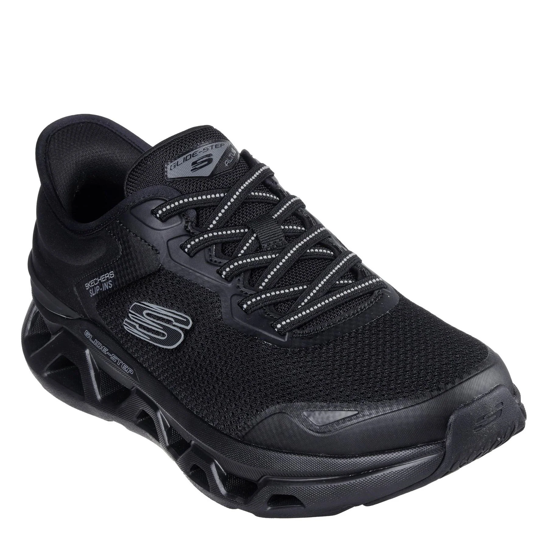 Skechers Mens Ins Mesh Lace Up Sneaker W Ai Slip On Trainers - Image 8