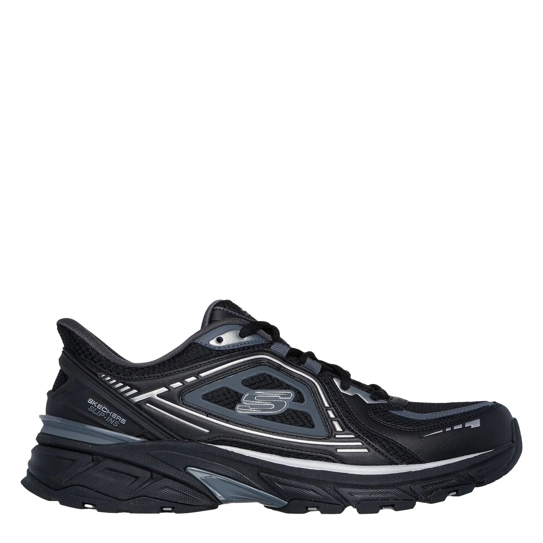 Skechers Mens Ins Metallic Overlay Mesh Snea Slip On Runners - Image 6