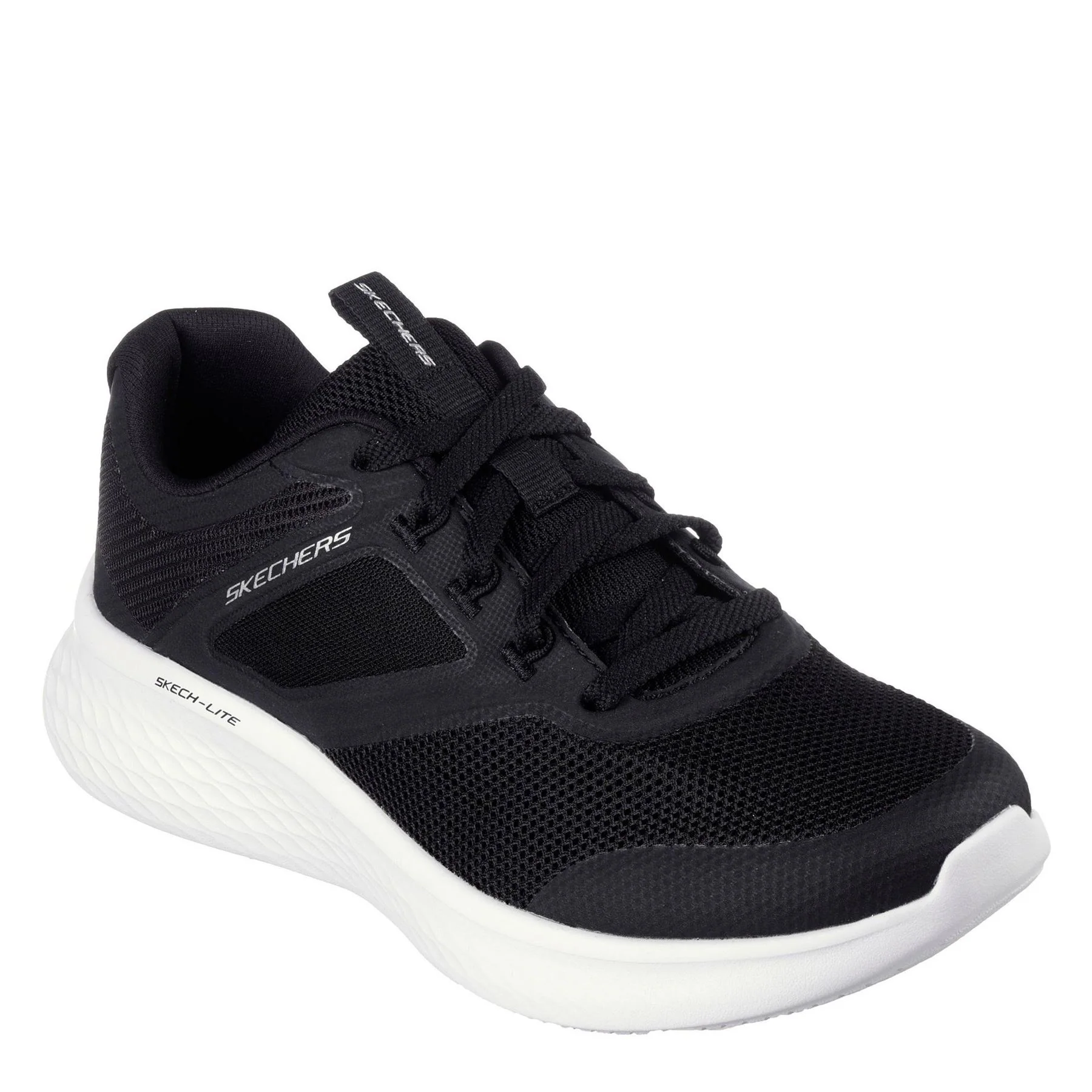 Skechers Womens Hotmelt Overlay Mesh Lace Up W Slip On Trainers - Image 3