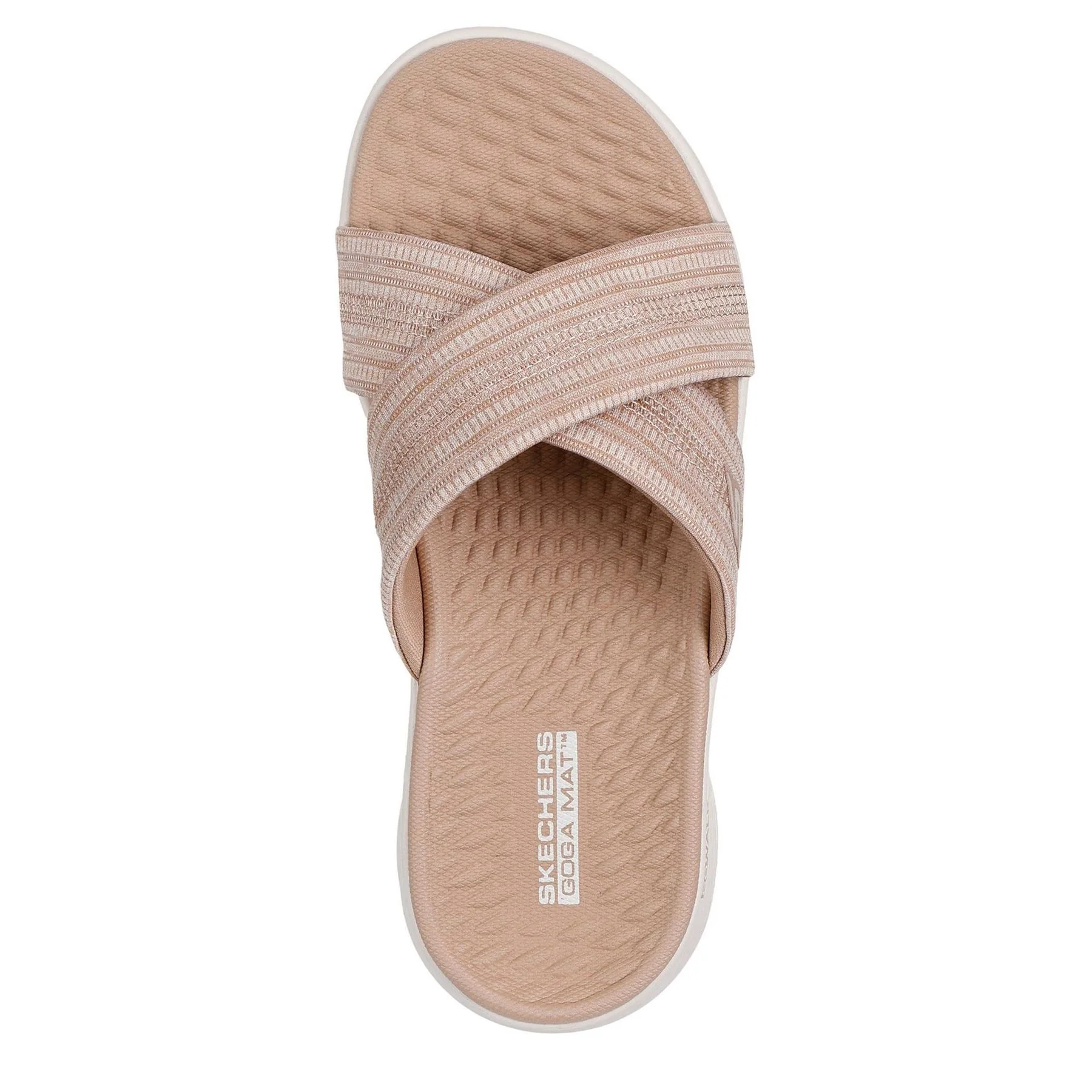 Skechers Womens Slide W Memory Foam Strap Flat Sandals - Image 5