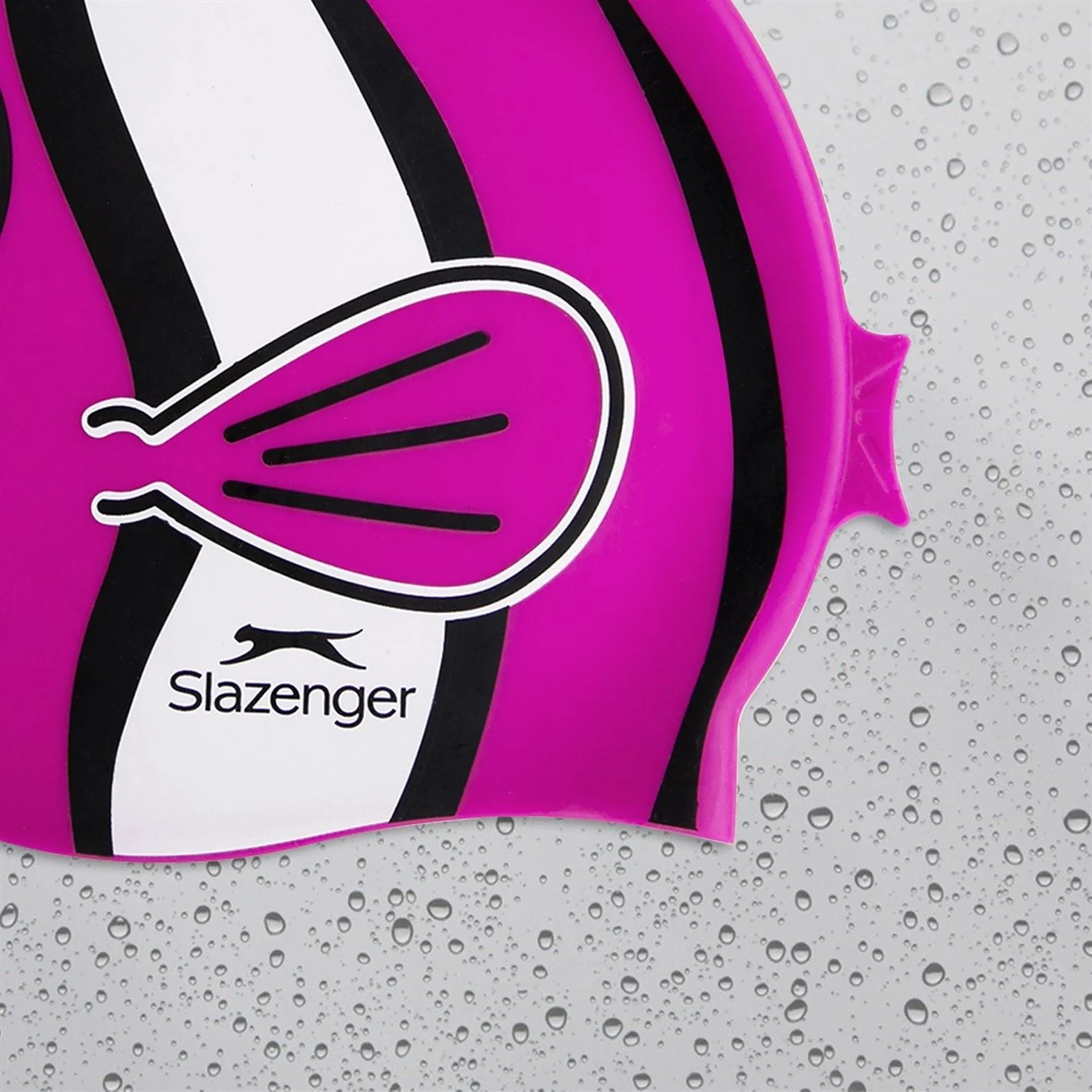 Slazenger Fish Print Silicone Swimming Cap Childrens - Image 10