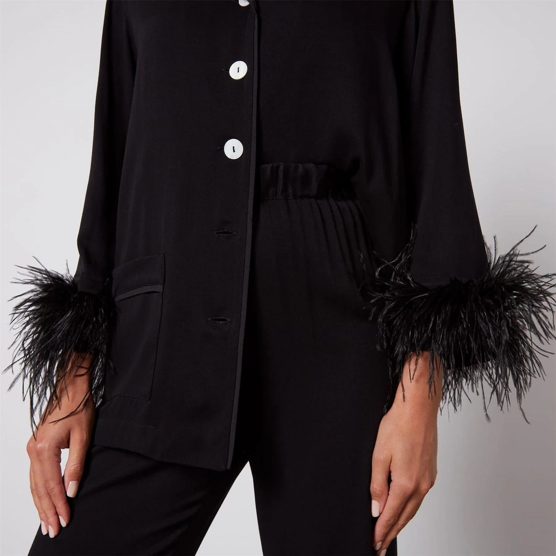 Sleeper Pajama Set With Double Feathers - Image 2