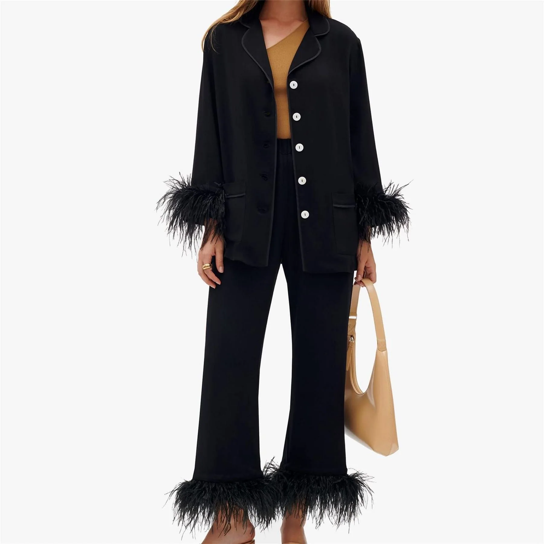Sleeper Pajama Set With Double Feathers - Image 4
