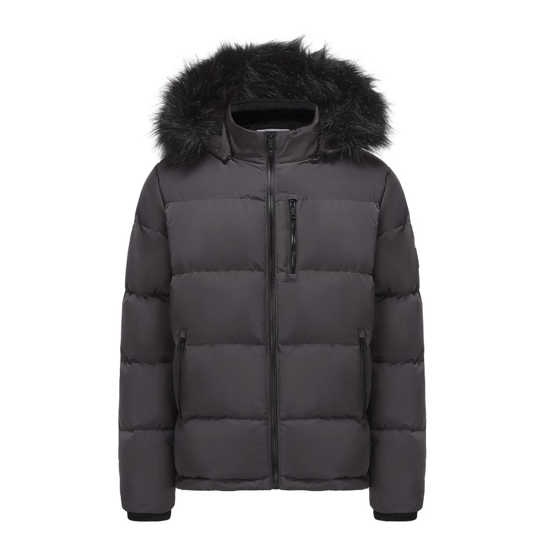 SoulCal Mens Cal 2 Zip Bubble Jacket For
