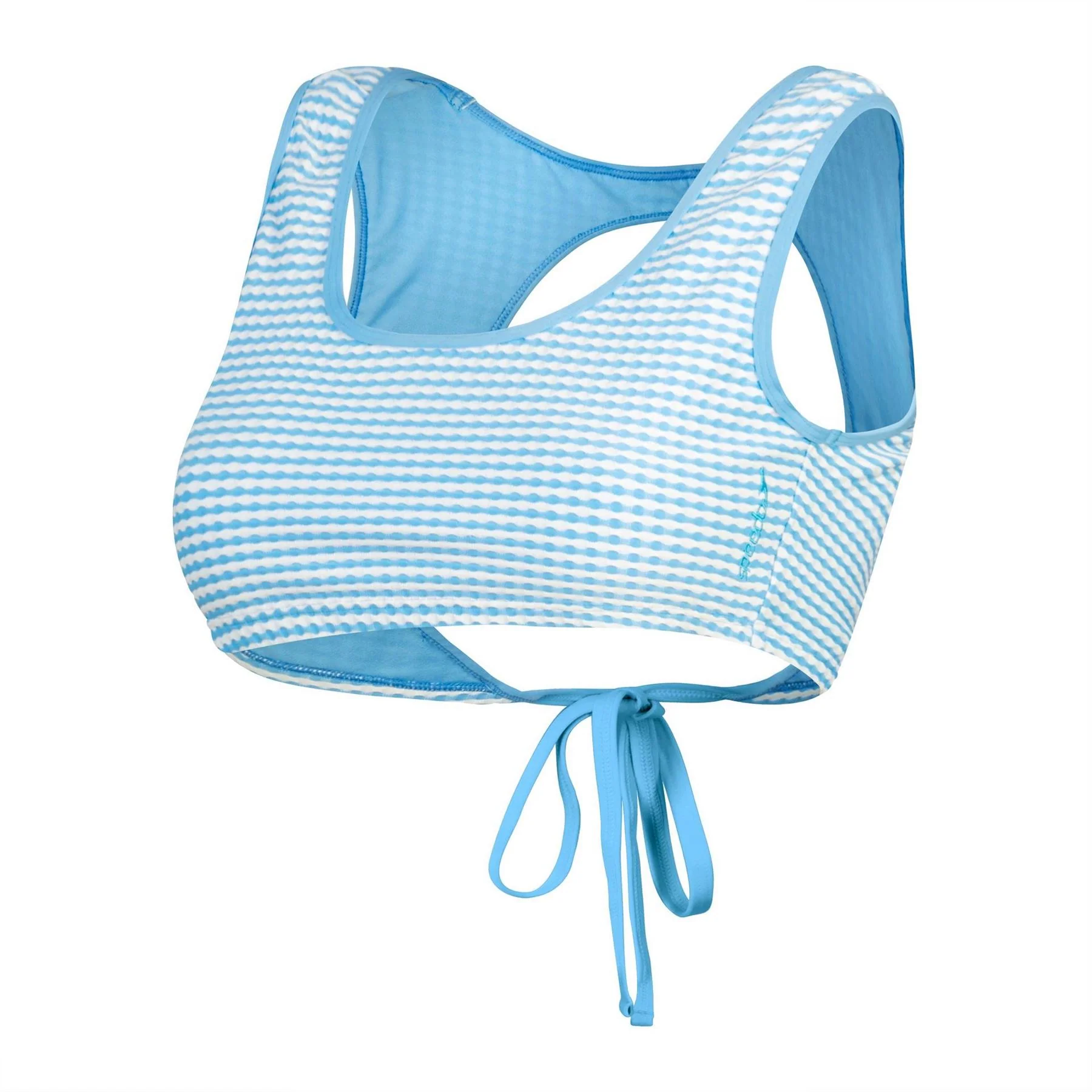 Speedo Wrap Tie Back Bikini Top Horizontal Stripe - Image 19