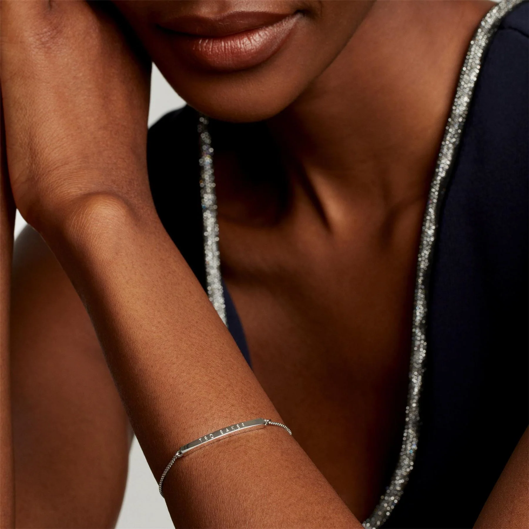 Ted Baker Breena Chain Bracelet with Engraved Logo - Image 7