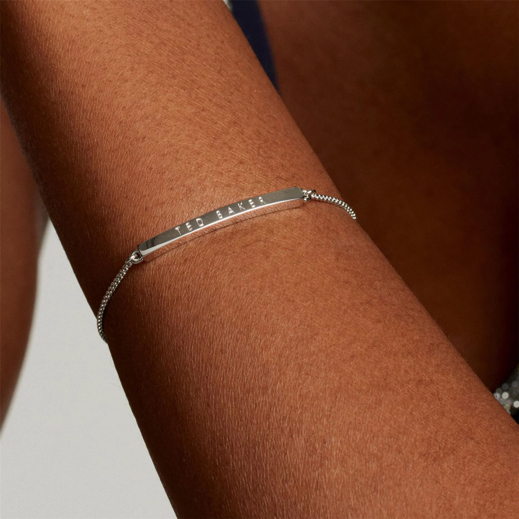 Ted Baker Breena Chain Bracelet with Engraved Logo - Image 8