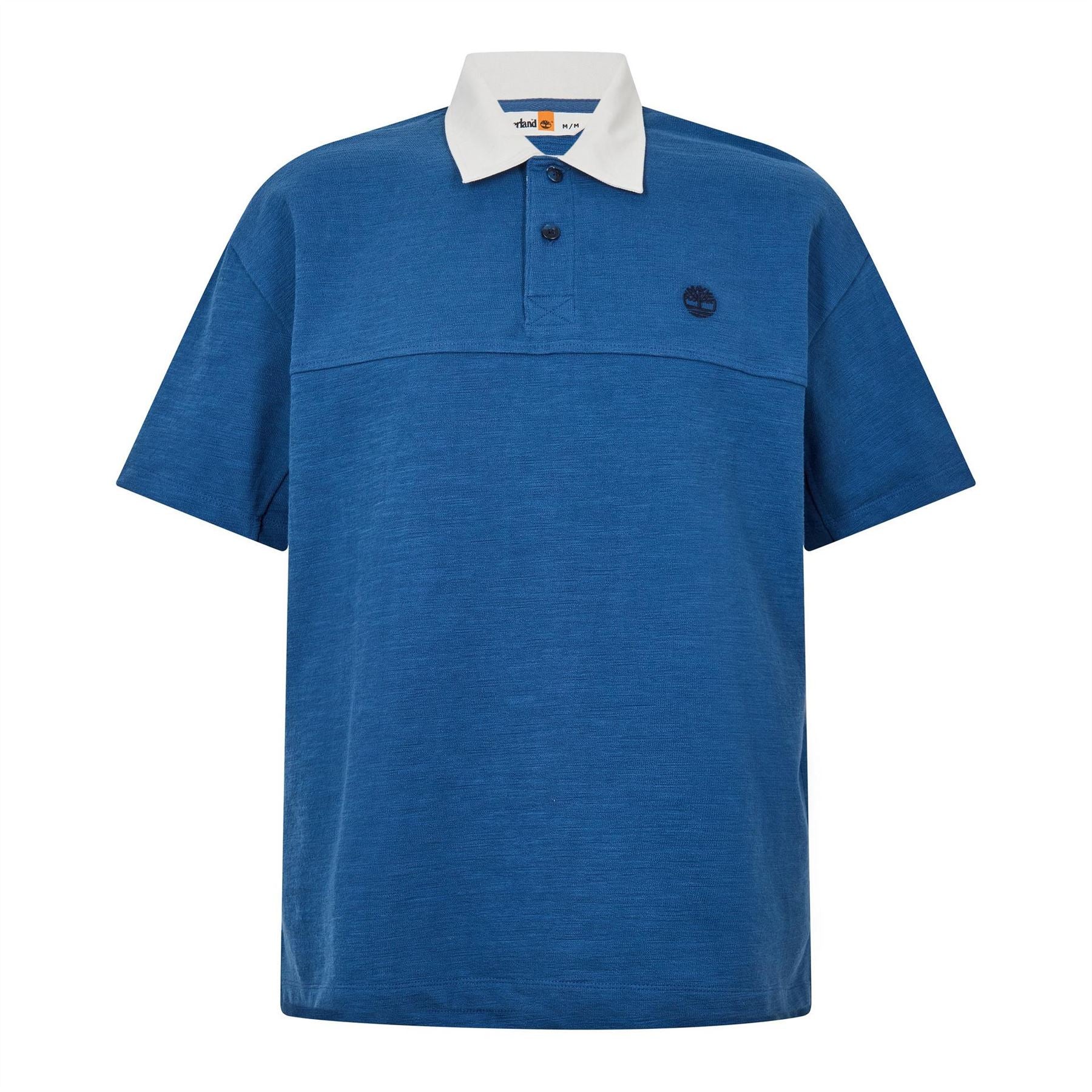 Timberland Textured Polo Dark Denim Short Sleeve Polo Shirt - Image 2