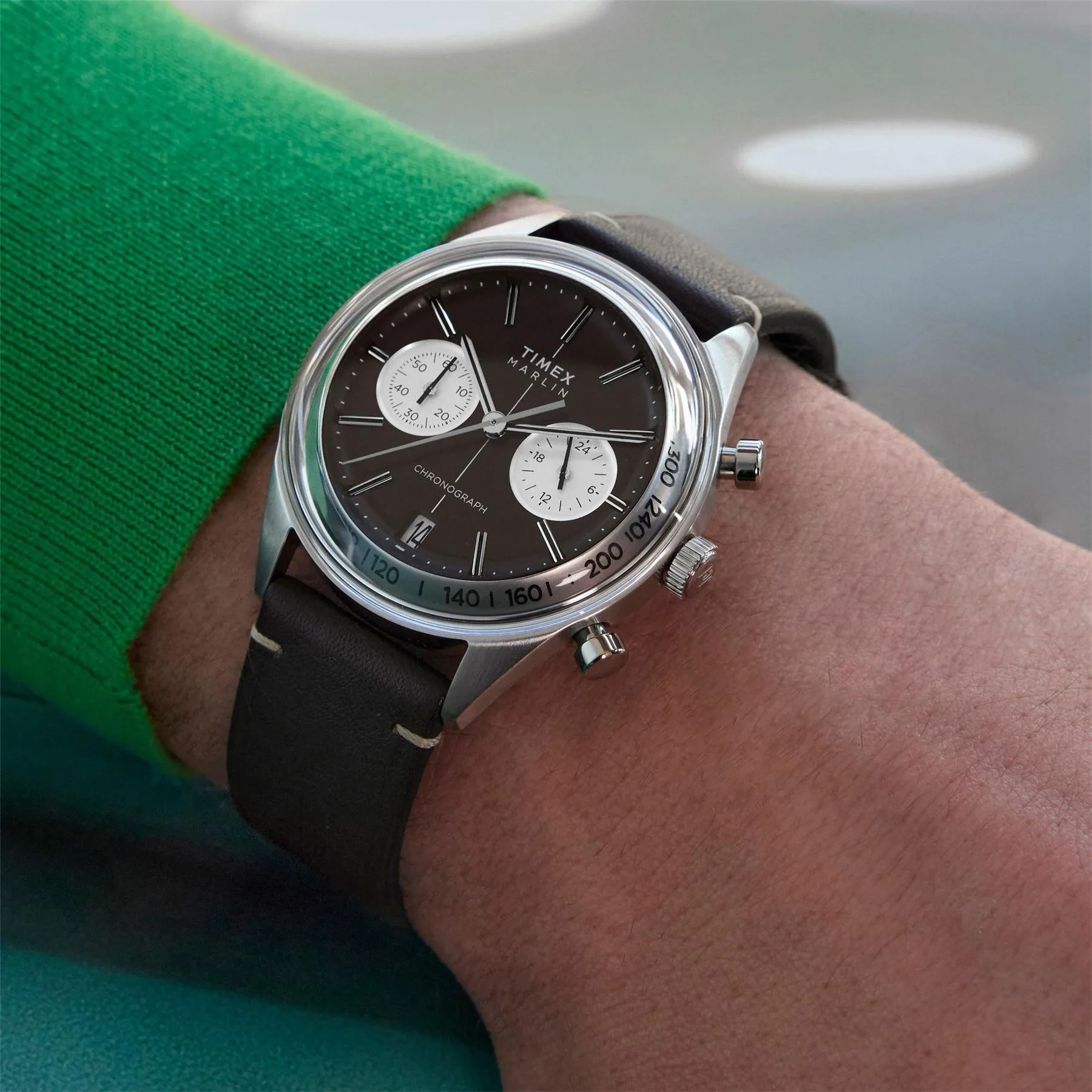 Timex Marlin Dress Leather Single Wrap Analogue Watch - Image 2