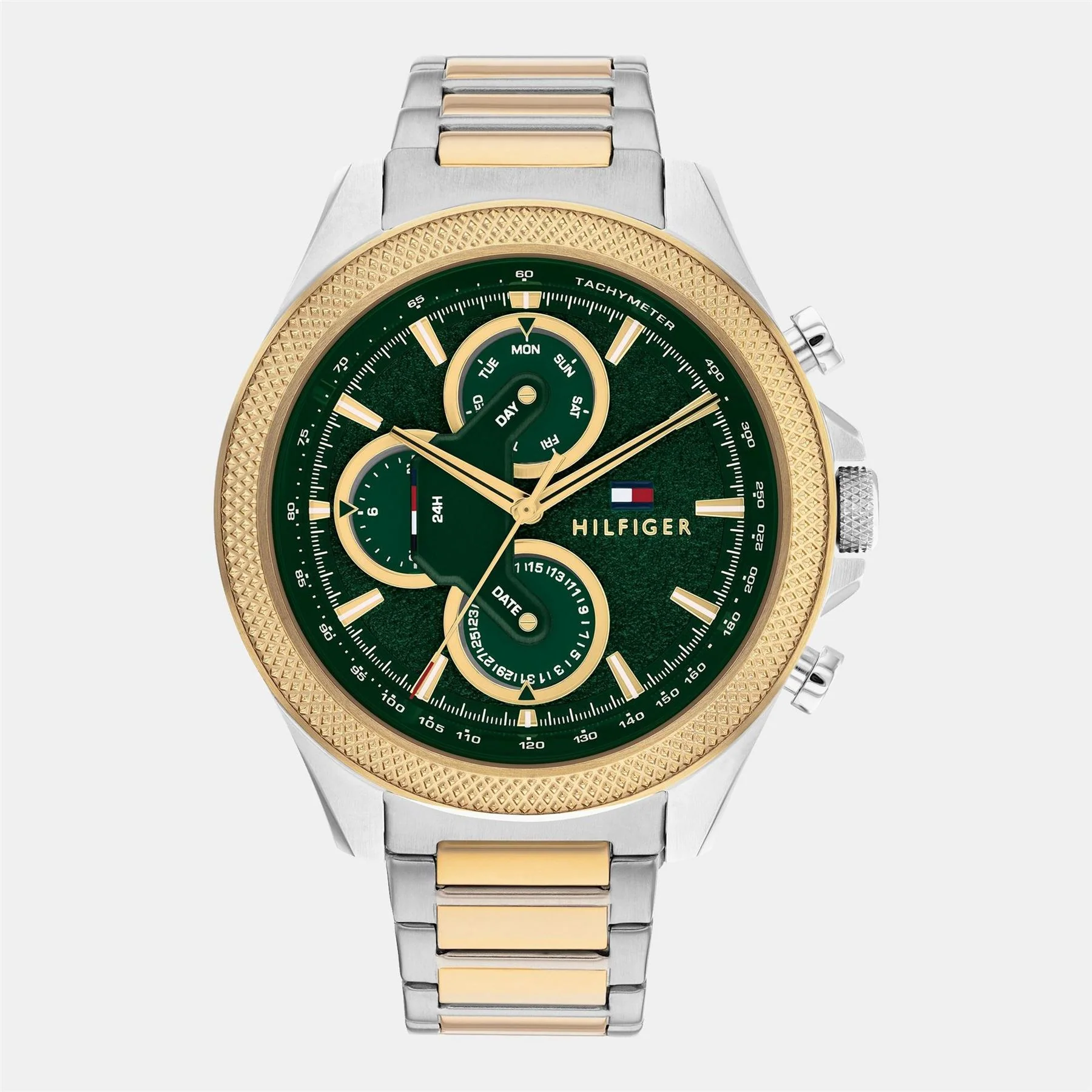 Tommy Hilfiger Tone Stainless Steel And Gold Plated Mens Watch