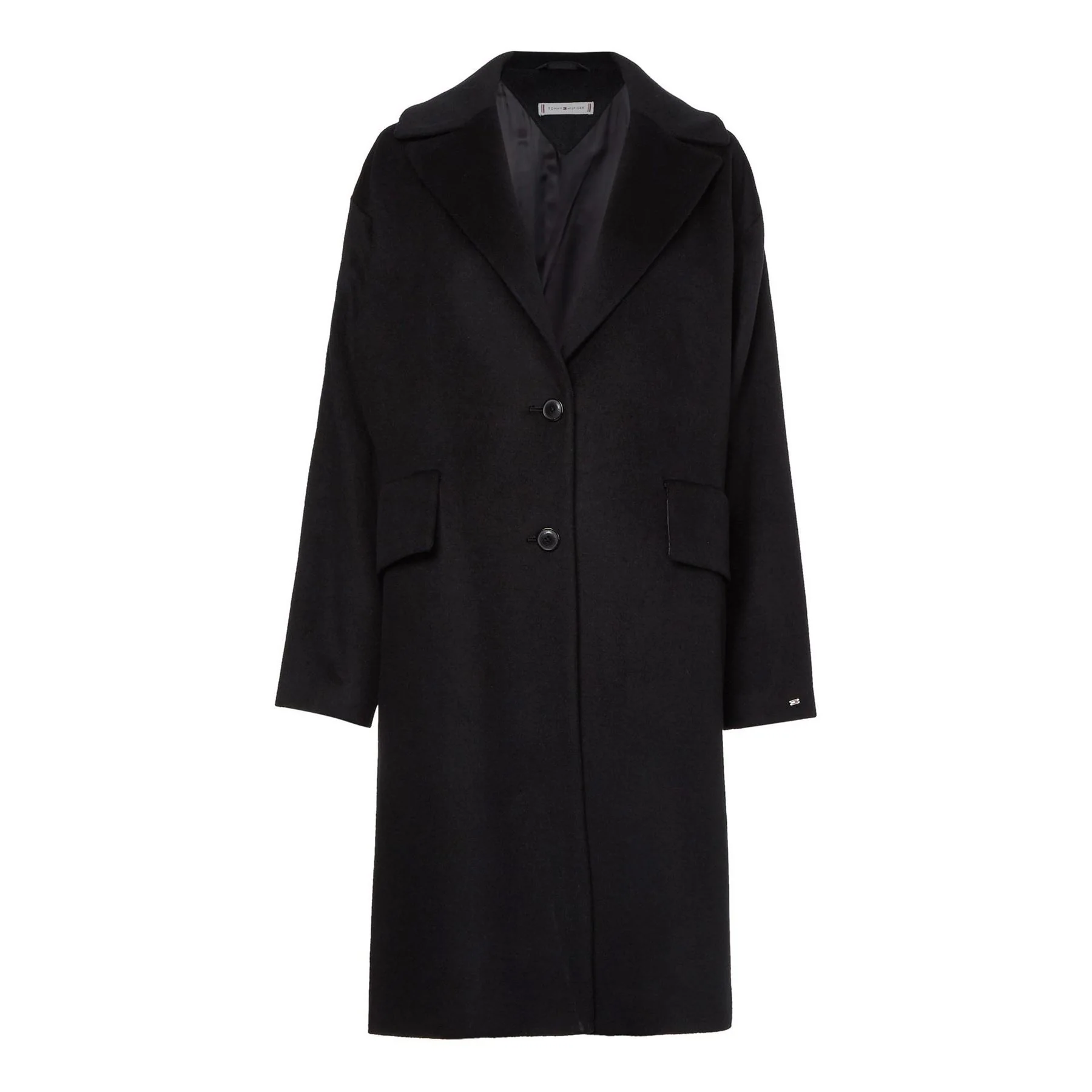 Tommy Hilfiger Wool Blend Water Resistant Long Sleeve Relaxed Fit Overcoat