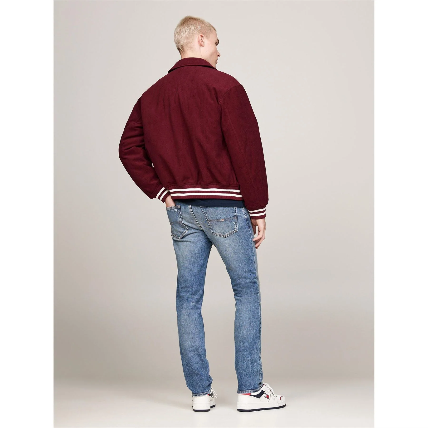 Tommy Jeans Crest Cord Recycled Polyester Relaxed Fit Varsity Jacket - Image 4
