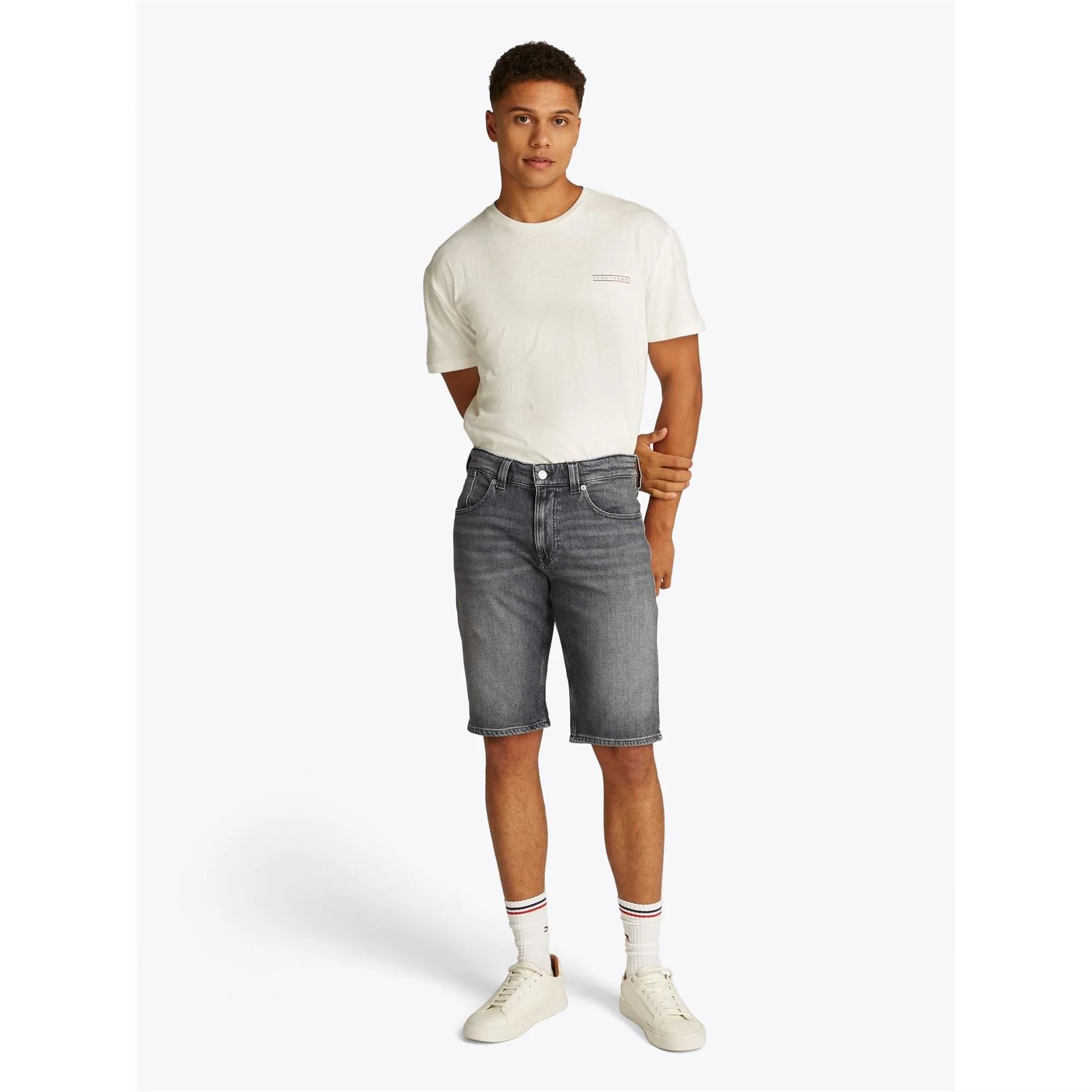 Tommy Jeans Denim Bermuda Shorts Solid Patterned - Image 16