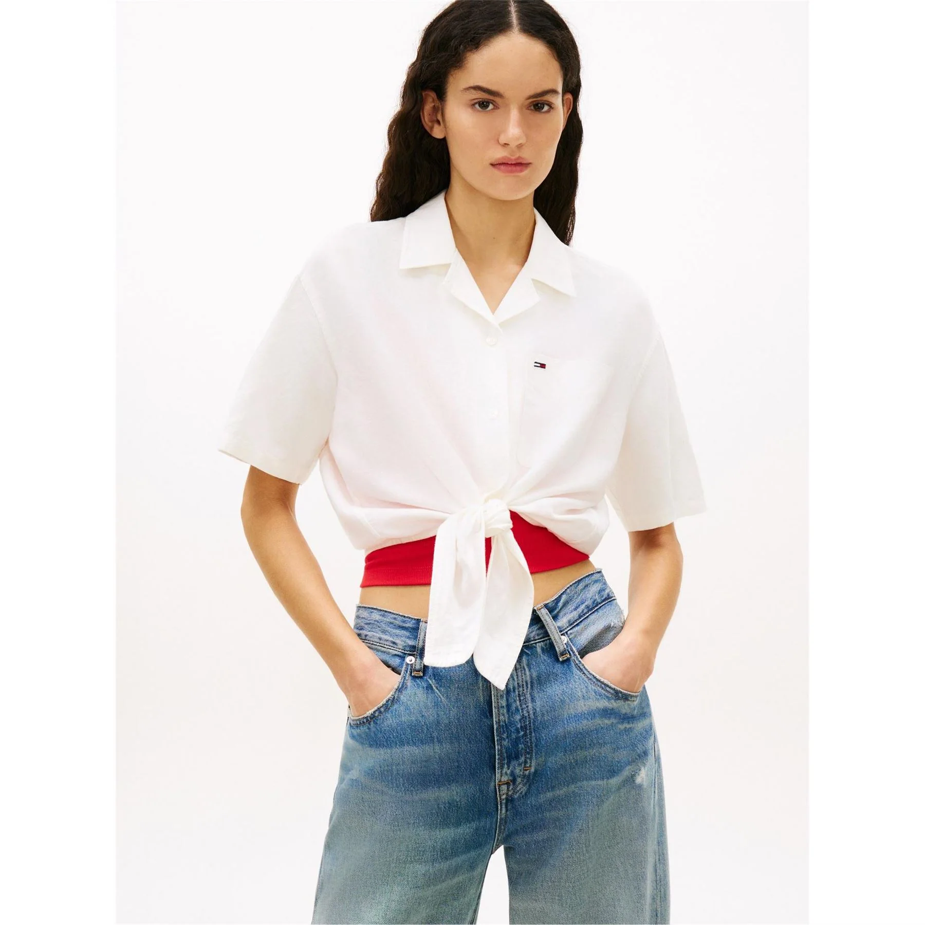 Tommy Jeans Short Sleeve Plain Shirt - Image 2