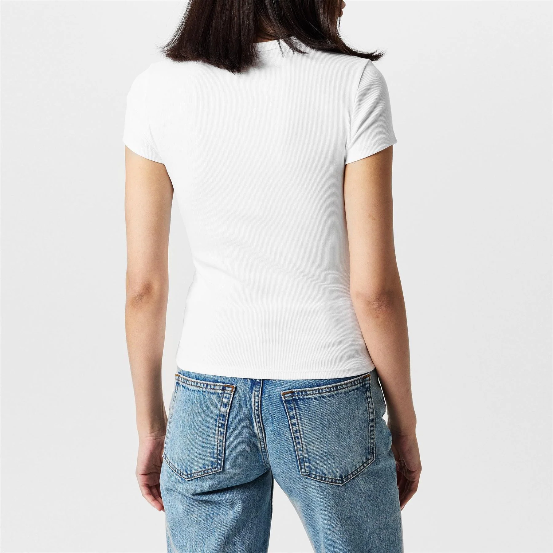 Tommy Jeans Slim Essential Rib Short Sleeve T-Shirt - Image 20