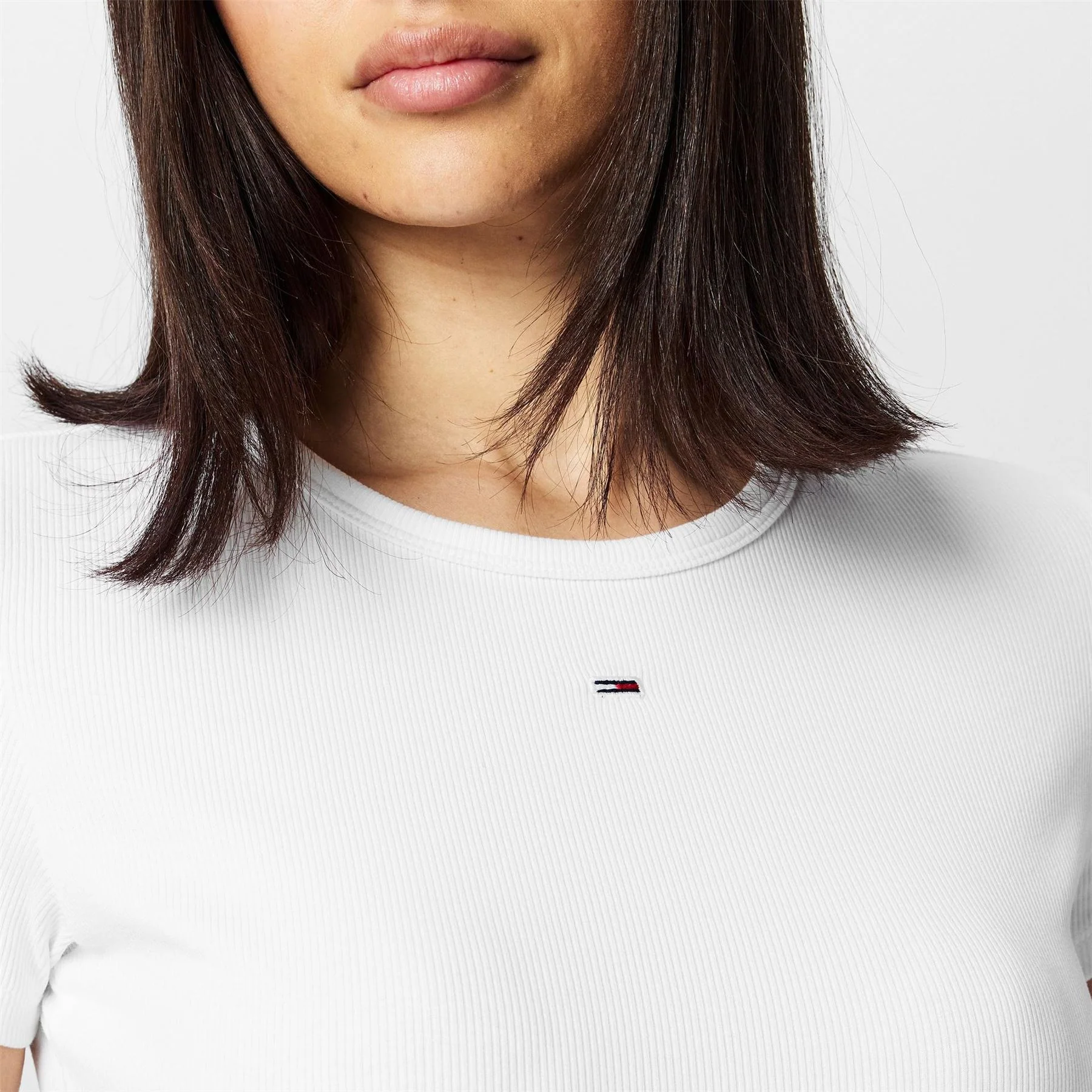 Tommy Jeans Slim Essential Rib Short Sleeve T-Shirt - Image 21
